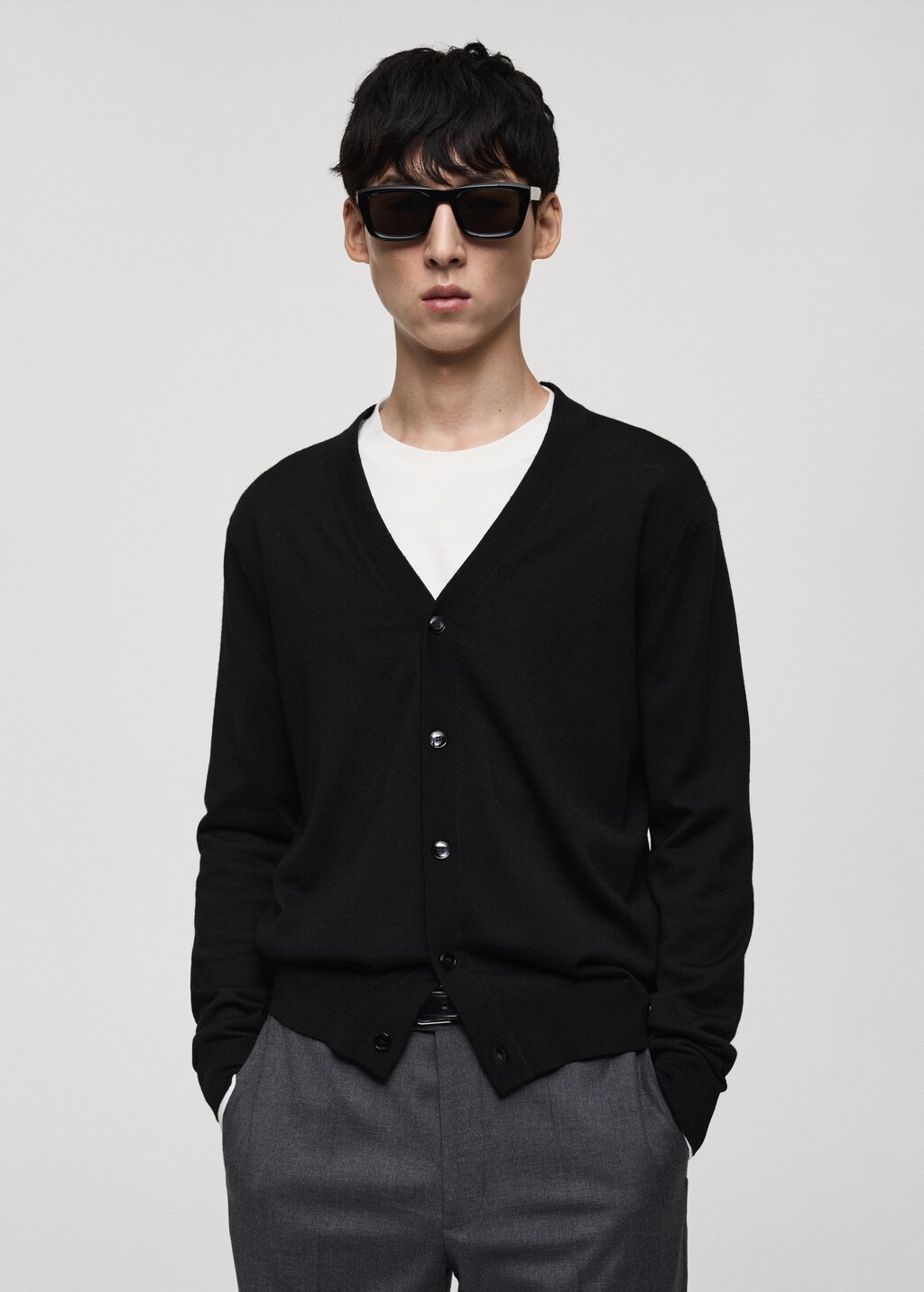 Strickjacke Mit Kapuze Merinowolle Herren Strickweste Aus 100