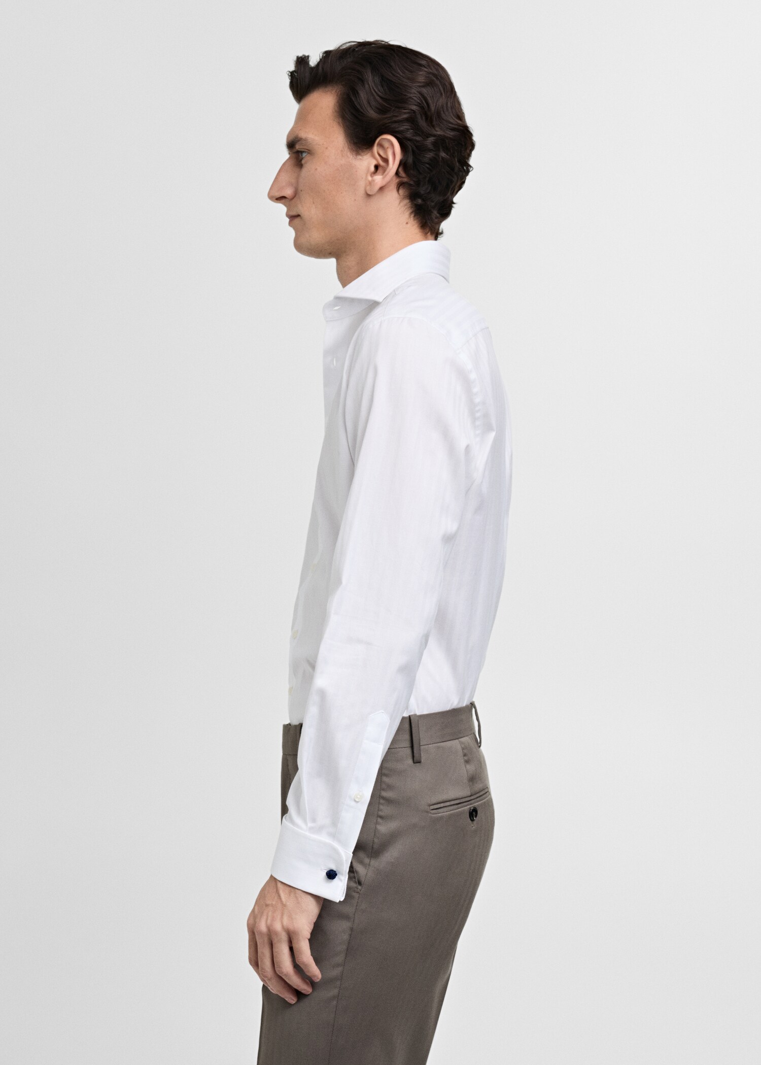 100% cotton slim-fit suit shirt - Details of the article 2