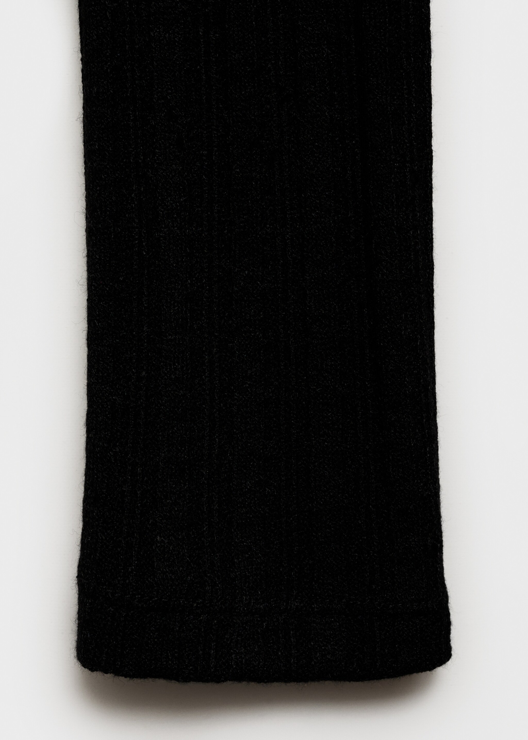 Ribbed high neck t-shirt - Details of the article 0, Black. Ref: 87030614-00.