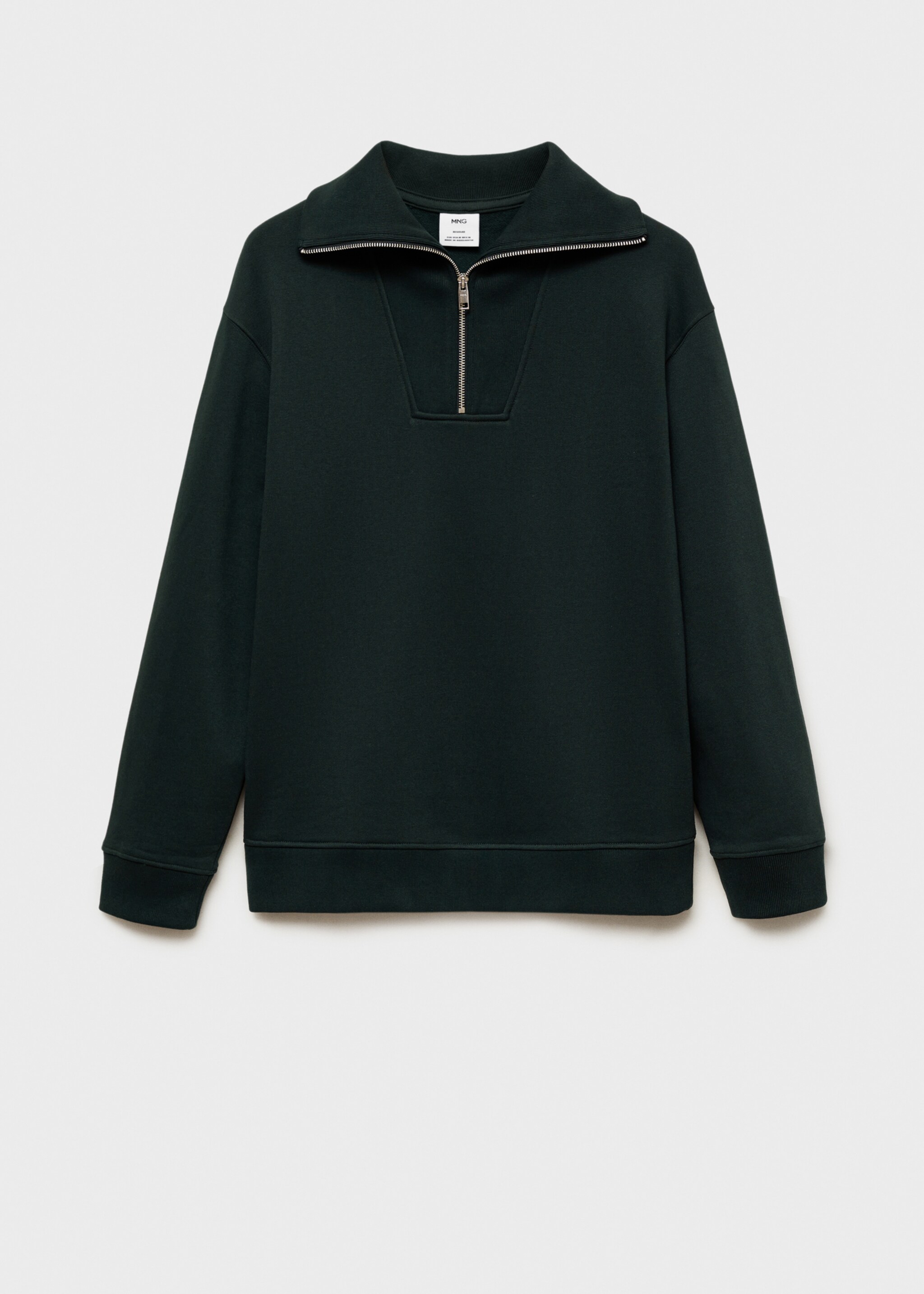 Regular-fit zip-neck sweatshirt - Article without model