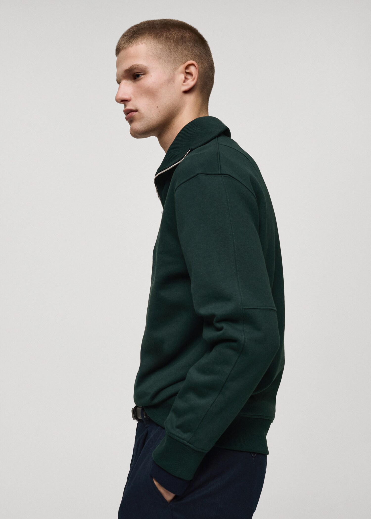 Regular-Fit-Sweatshirt mit Zip-Kragen - Detail des Artikels 2