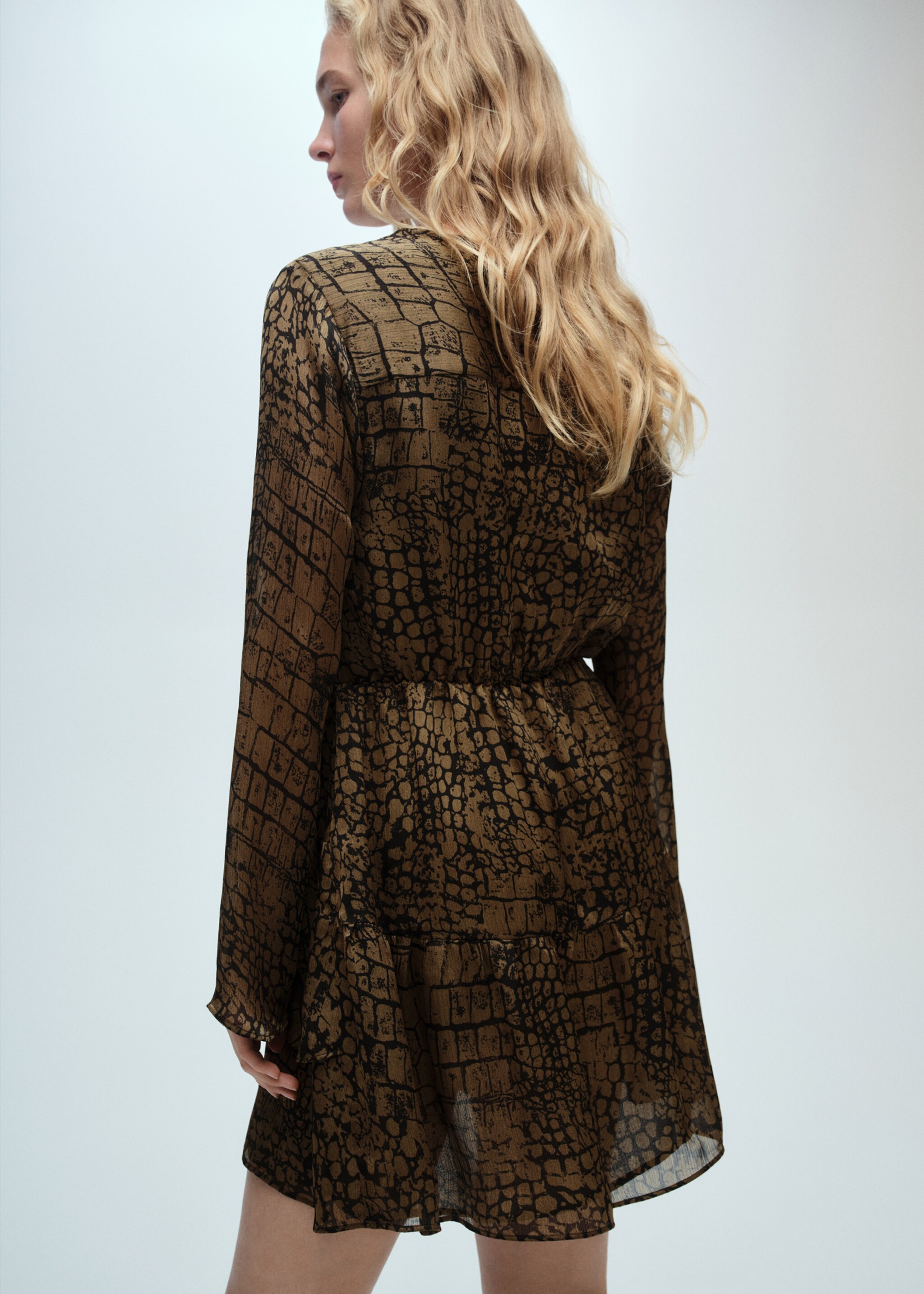 Animal print ruffle dress - Reverse of the article