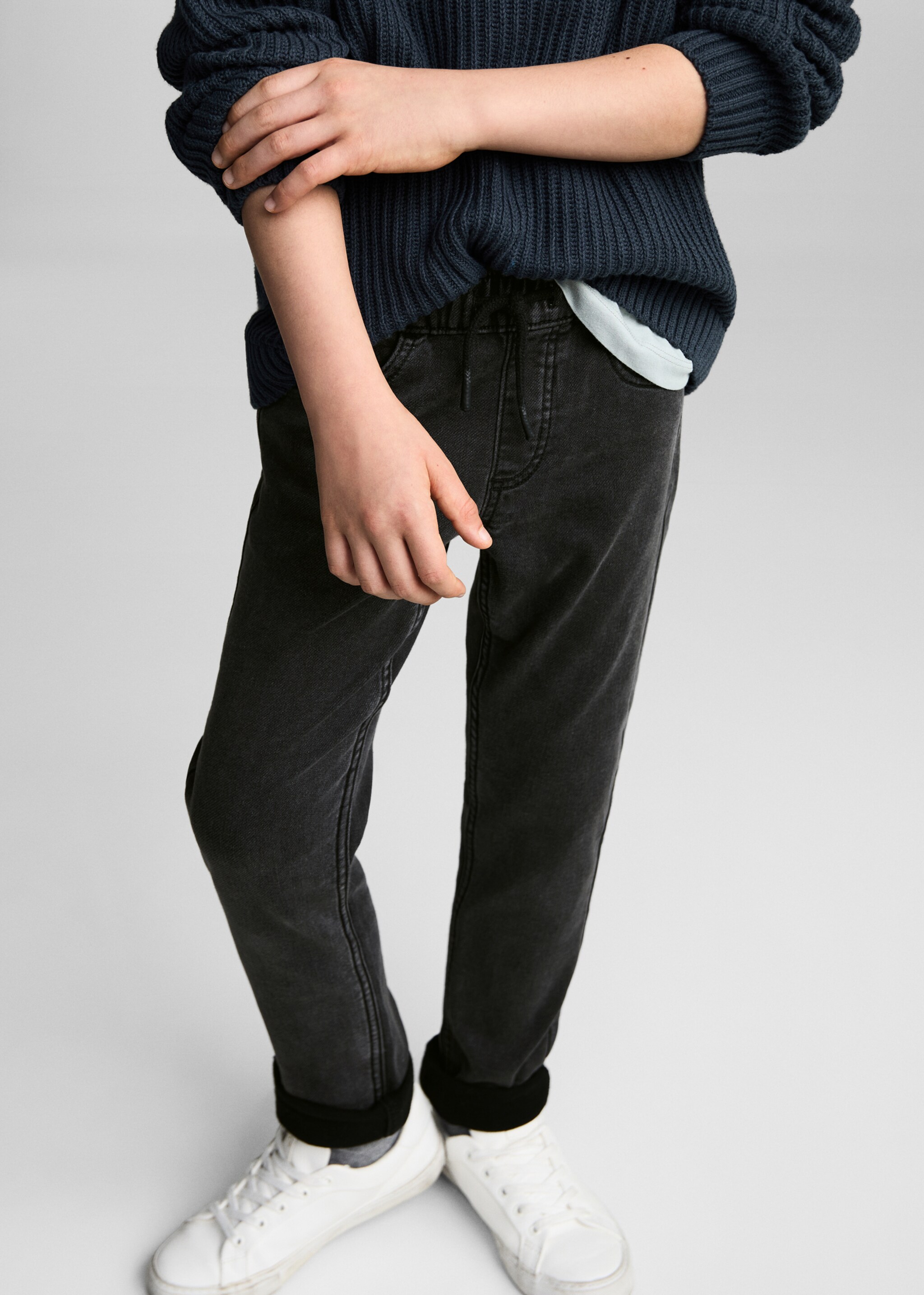 Drawstring waist jeans - Medium plane