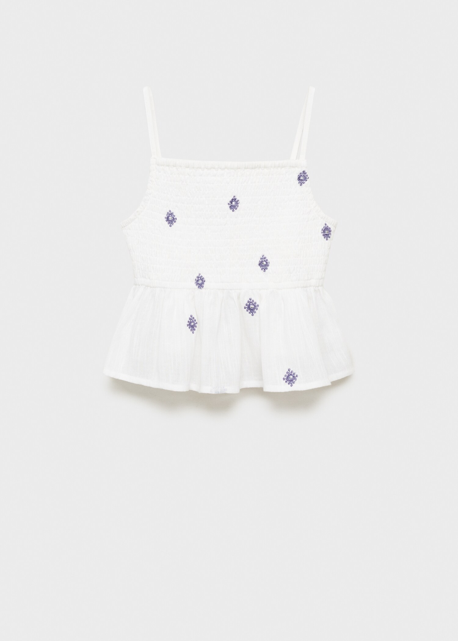 Ruffled blouse with embroidered details - Article without model