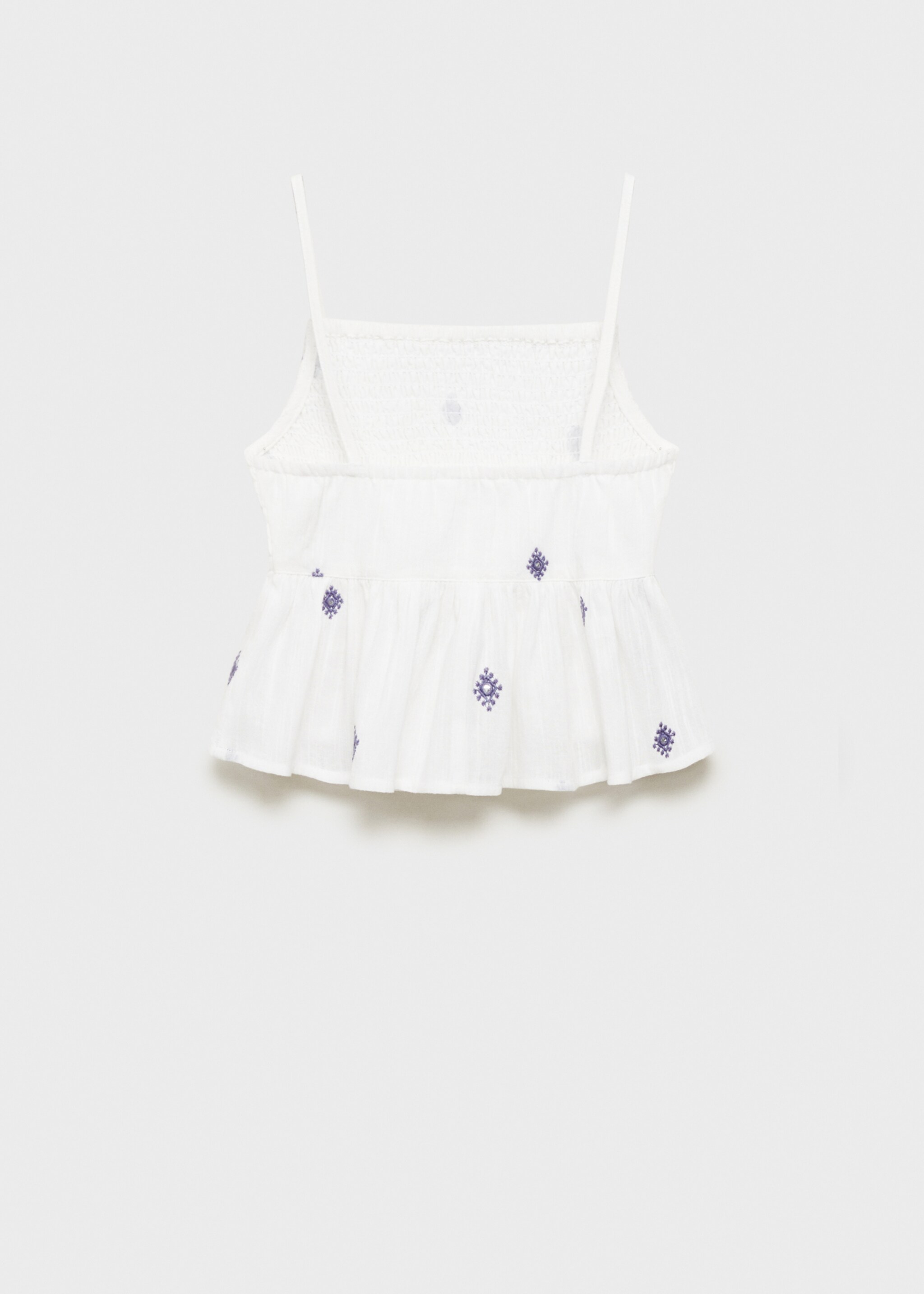 Blusa com pormenores bordados e folho - Verso do artigo