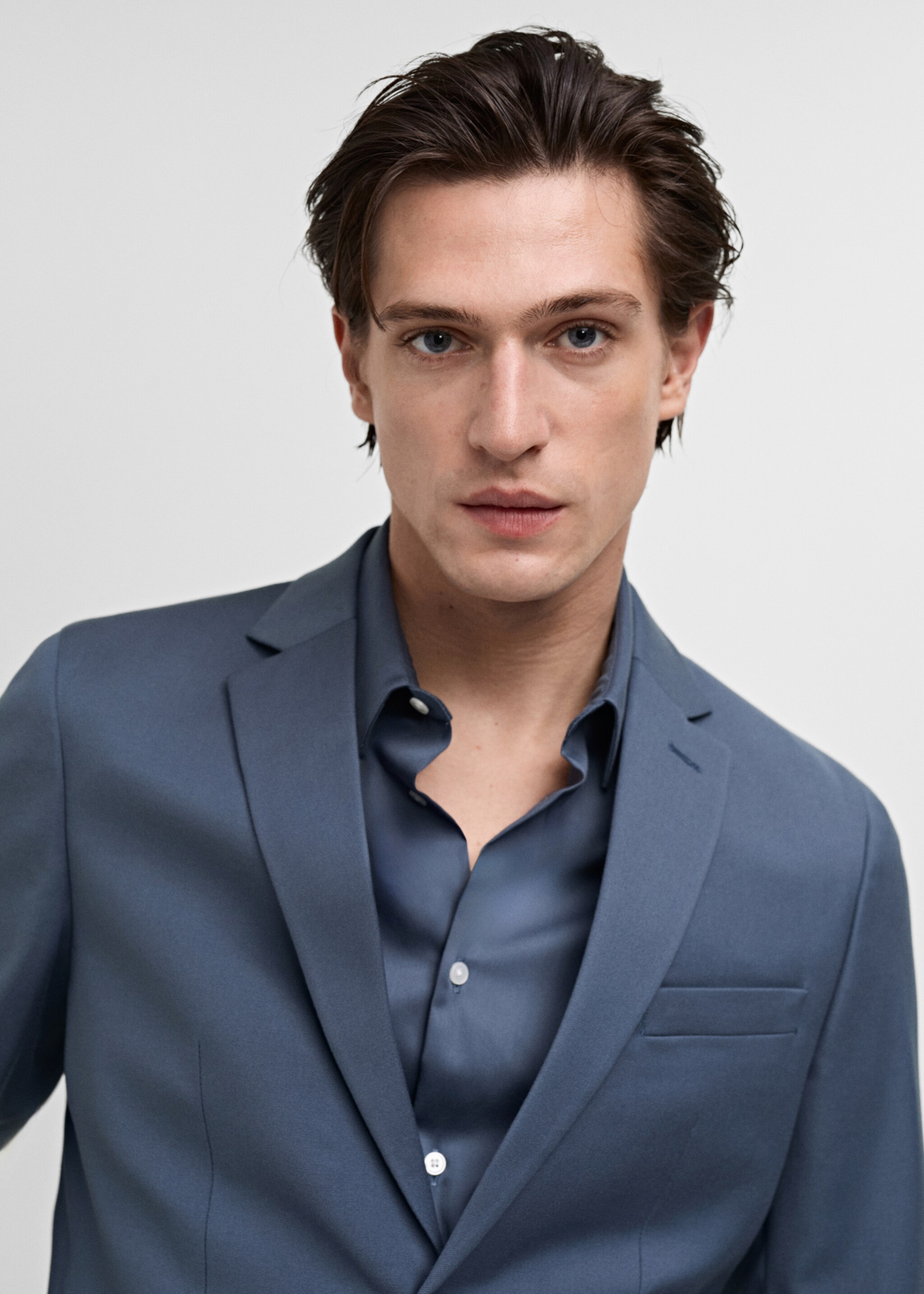 Super slim-fit suit jacket in stretch fabric - Details of the article 1