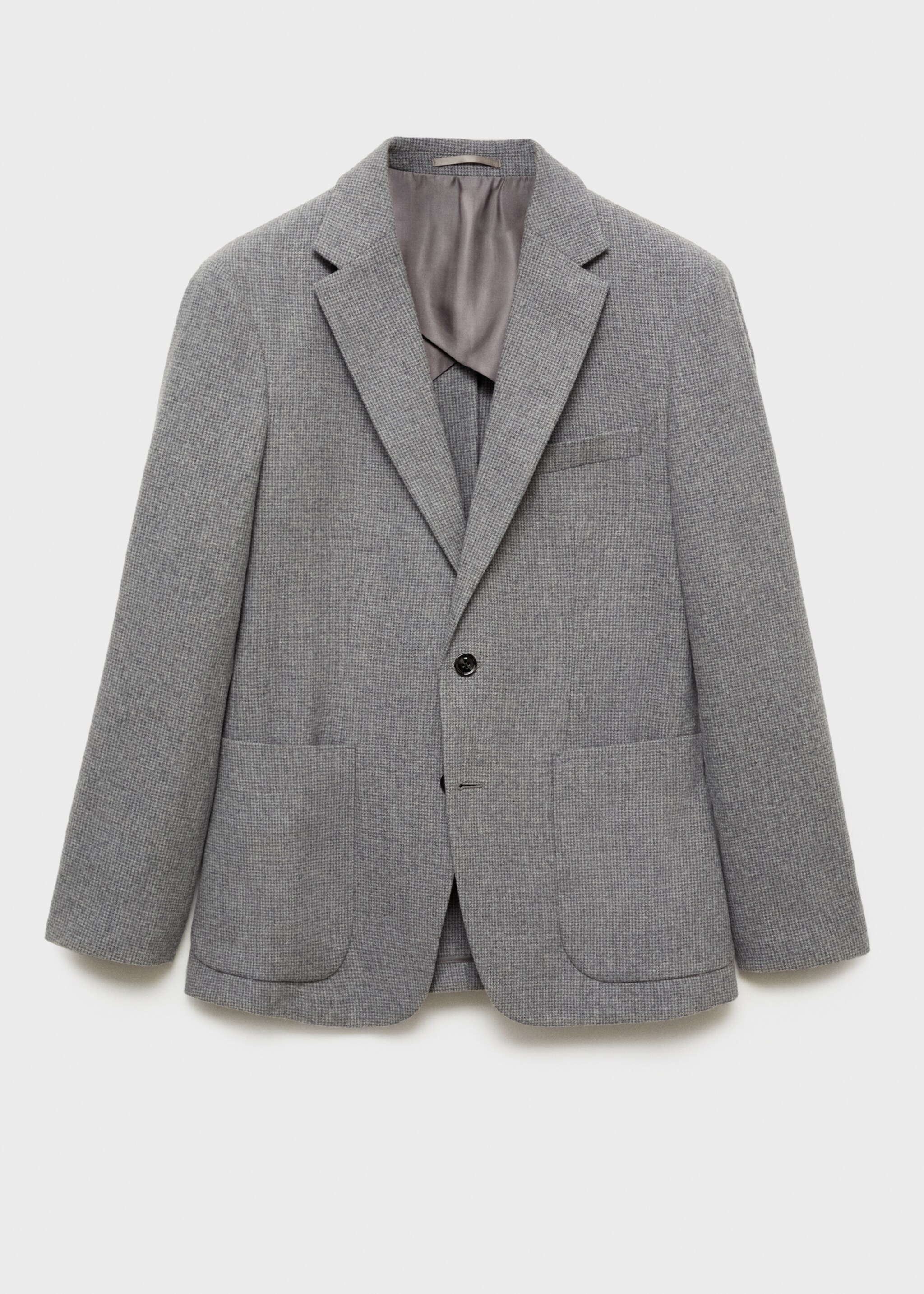 Slim-fit micro-houndstooth wool jacket - Article without model