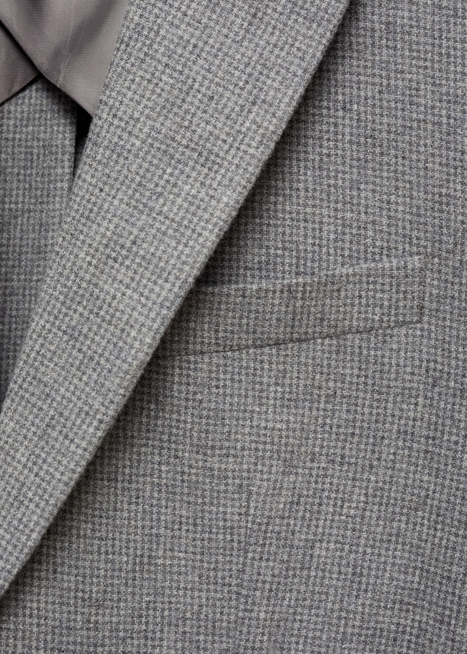 Dressjakke i ull slim fit med lite gåsefotmønster - Artikkeldetalj 0