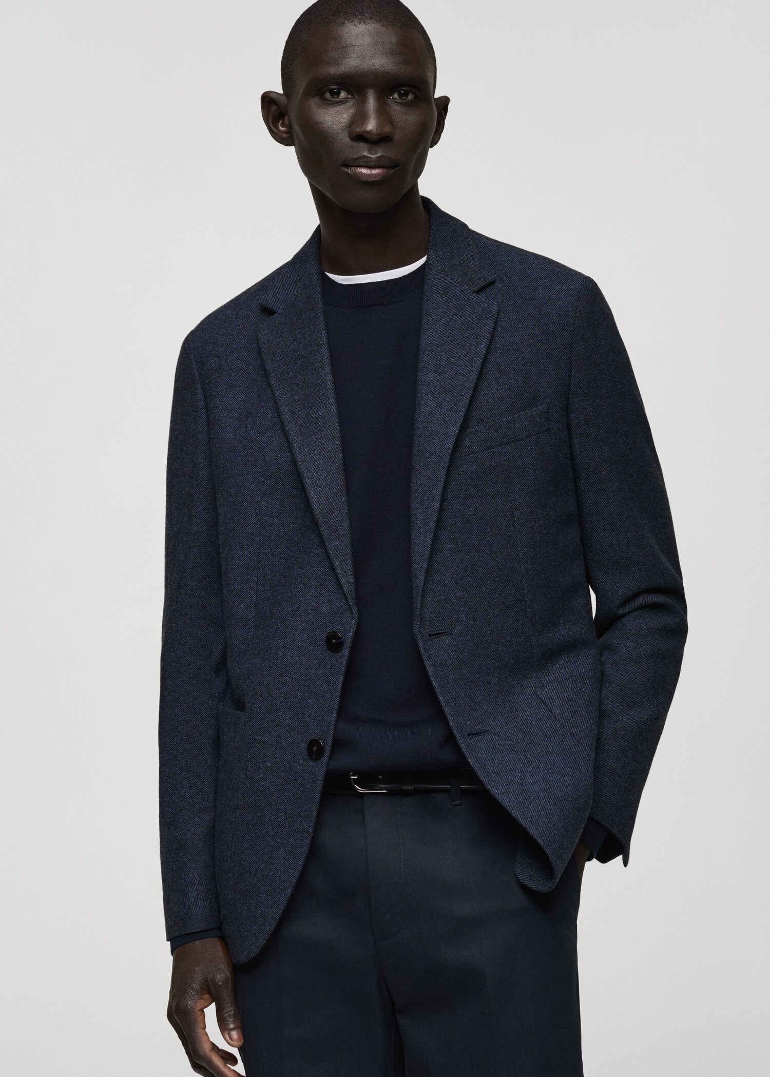 Veste laine mélangée slim-fit - Plan moyen