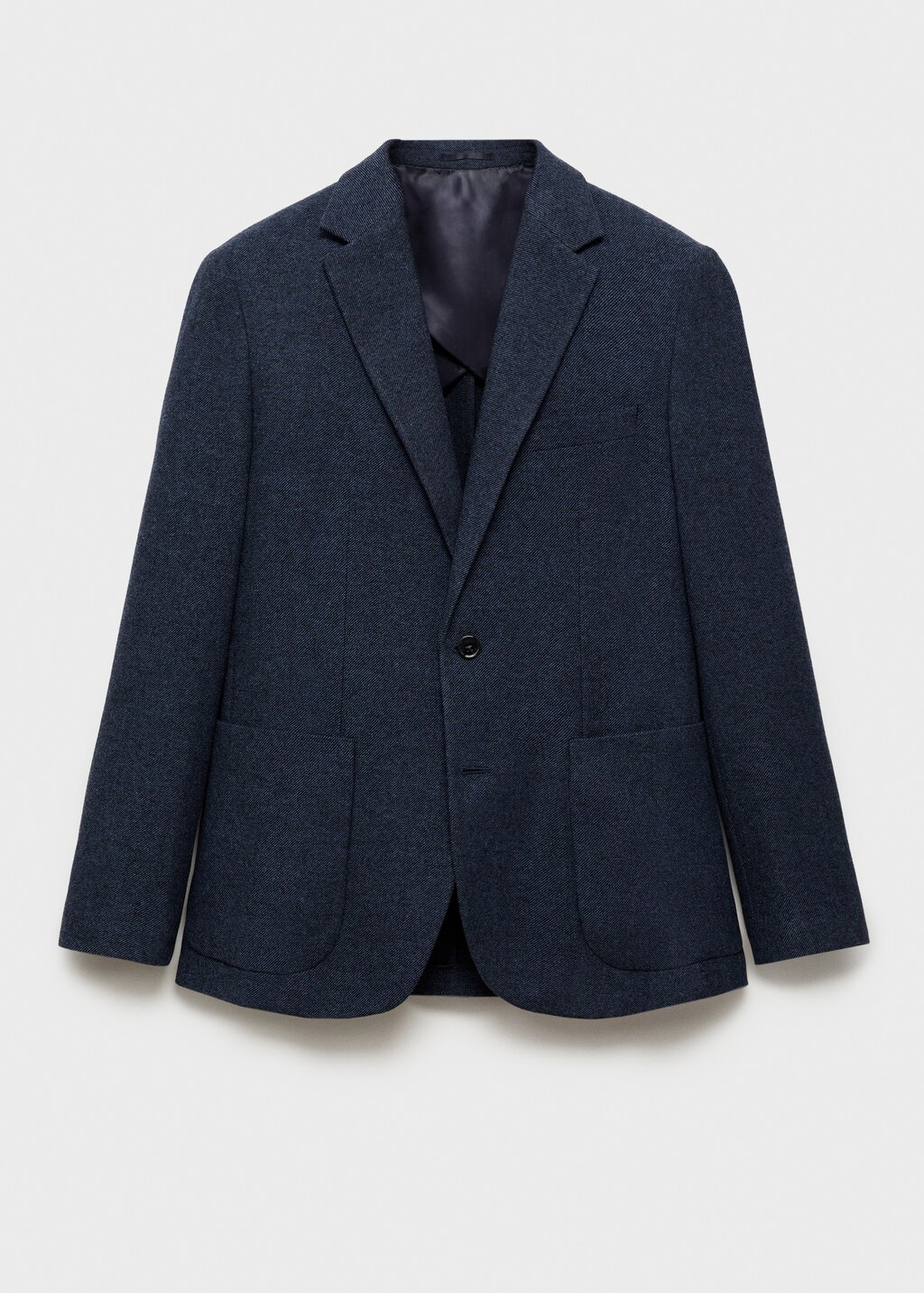 Slim fit wool blend blazer