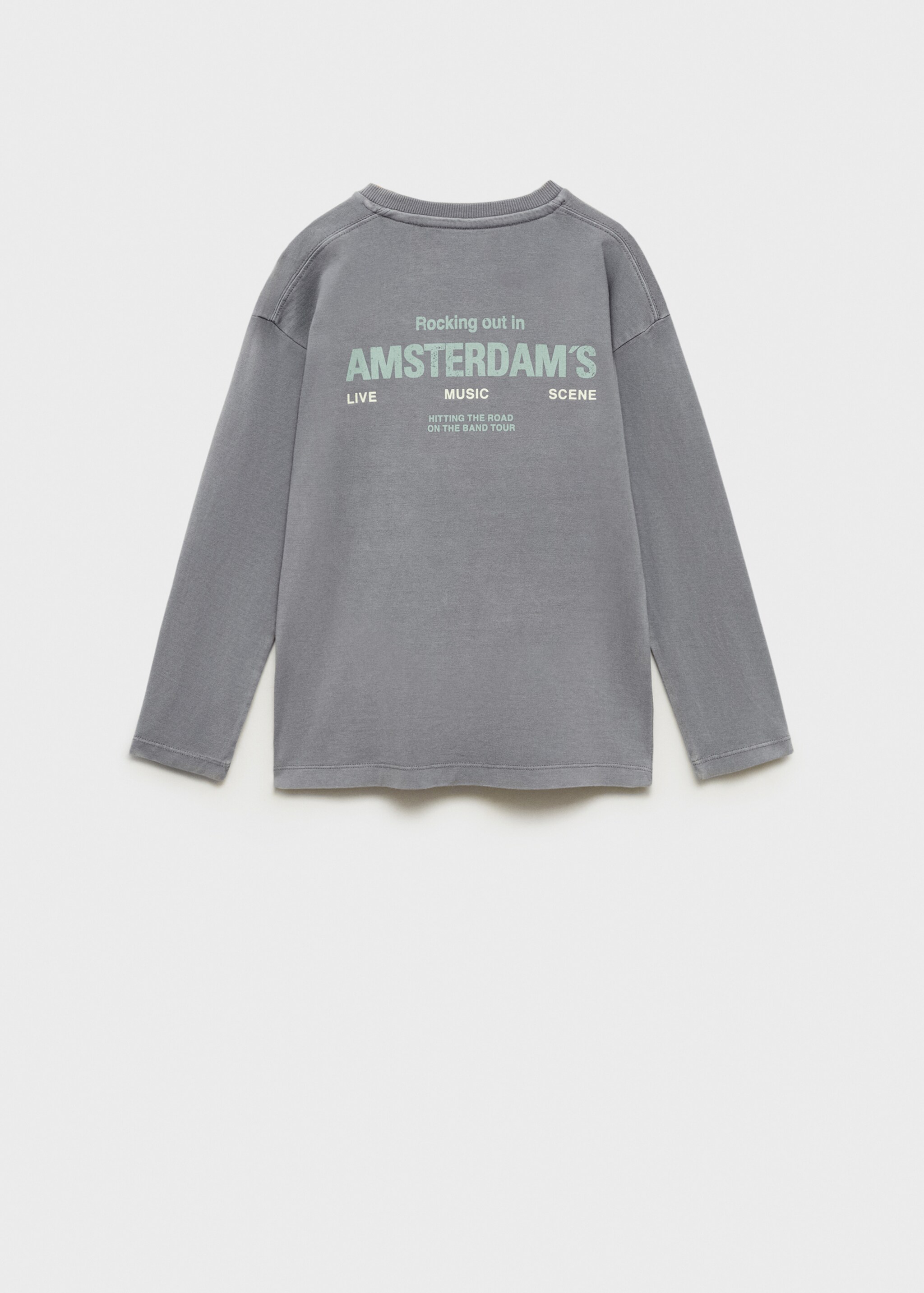 Camiseta algodón efecto lavado - Reverso del artículo