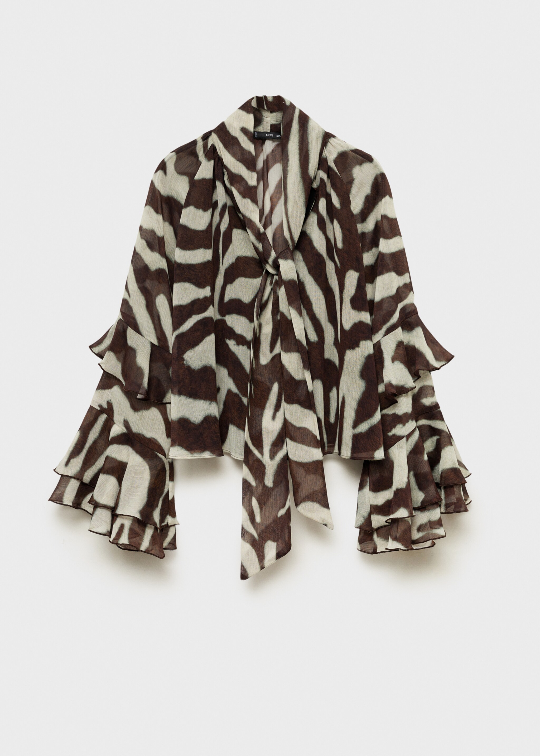 Printed blouse with flared sleeves - Article without model