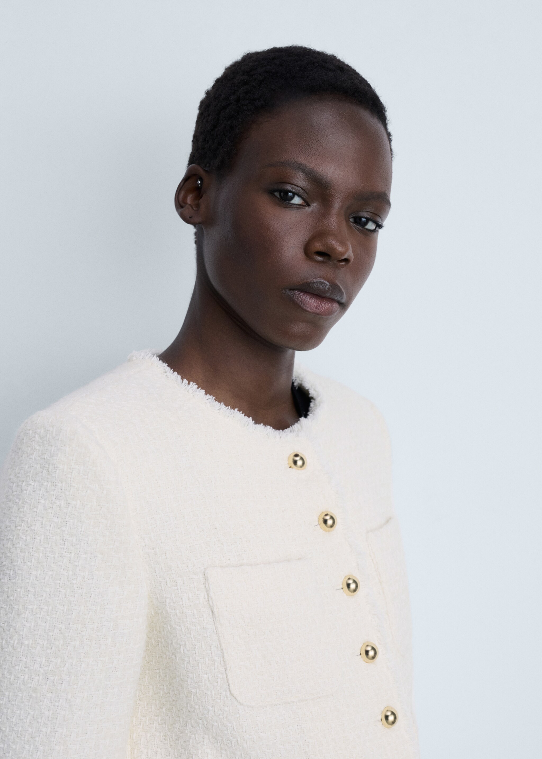 Tweed jacket with jewel buttons - Details of the article 1
