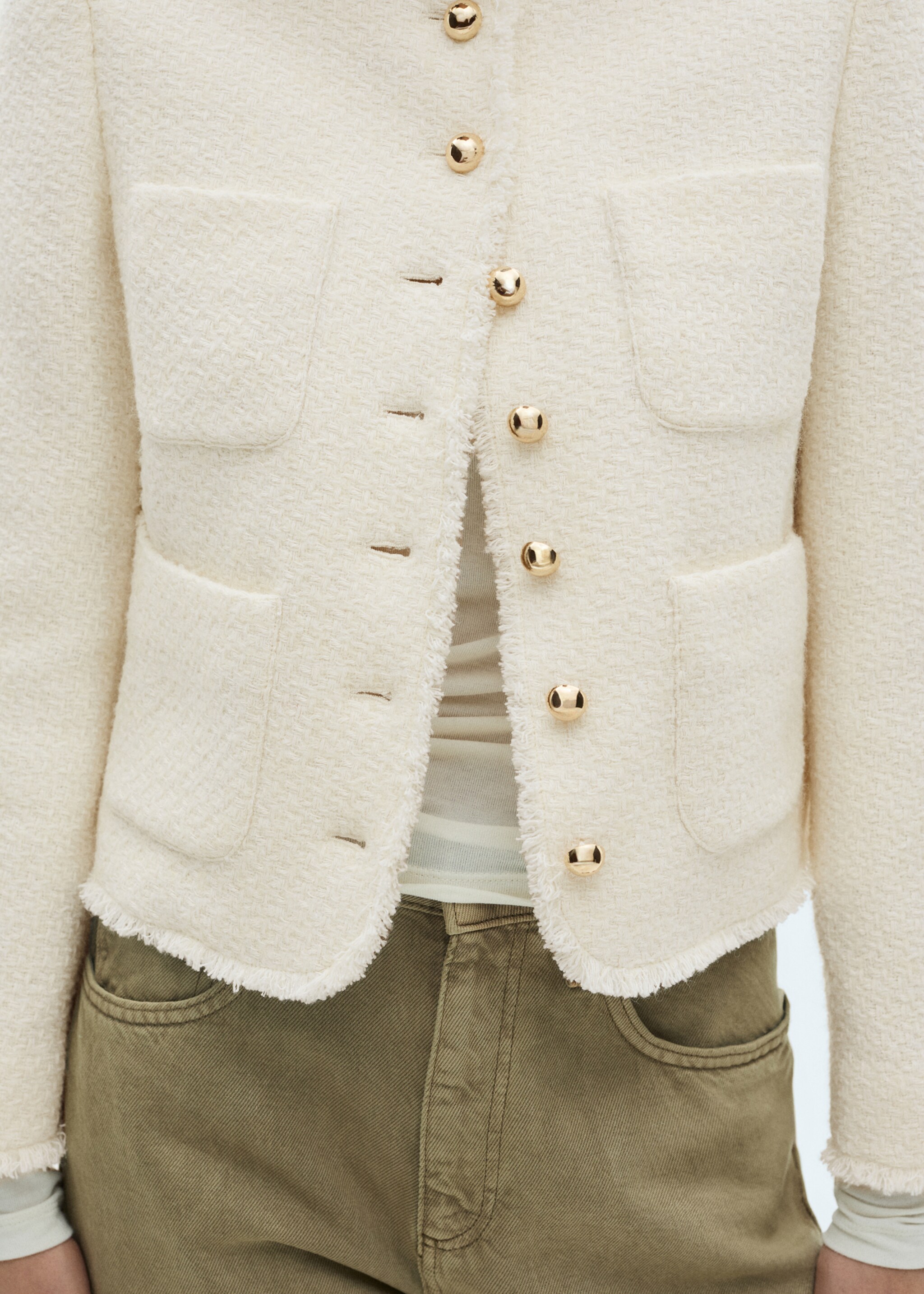 Tweed jacket with jewel buttons - Details of the article 6