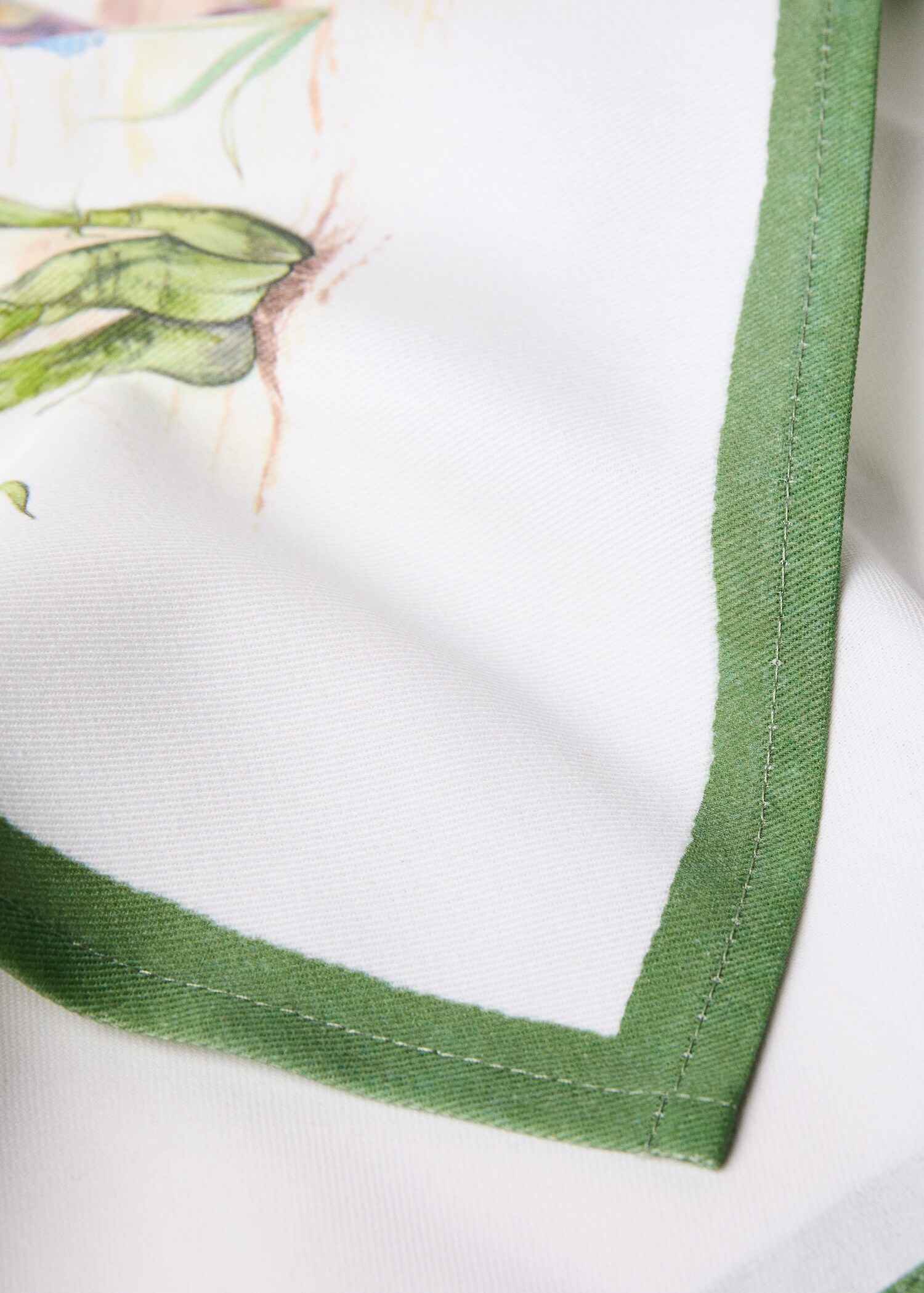 Floral-print cotton kitchen towel - Details of the article 2