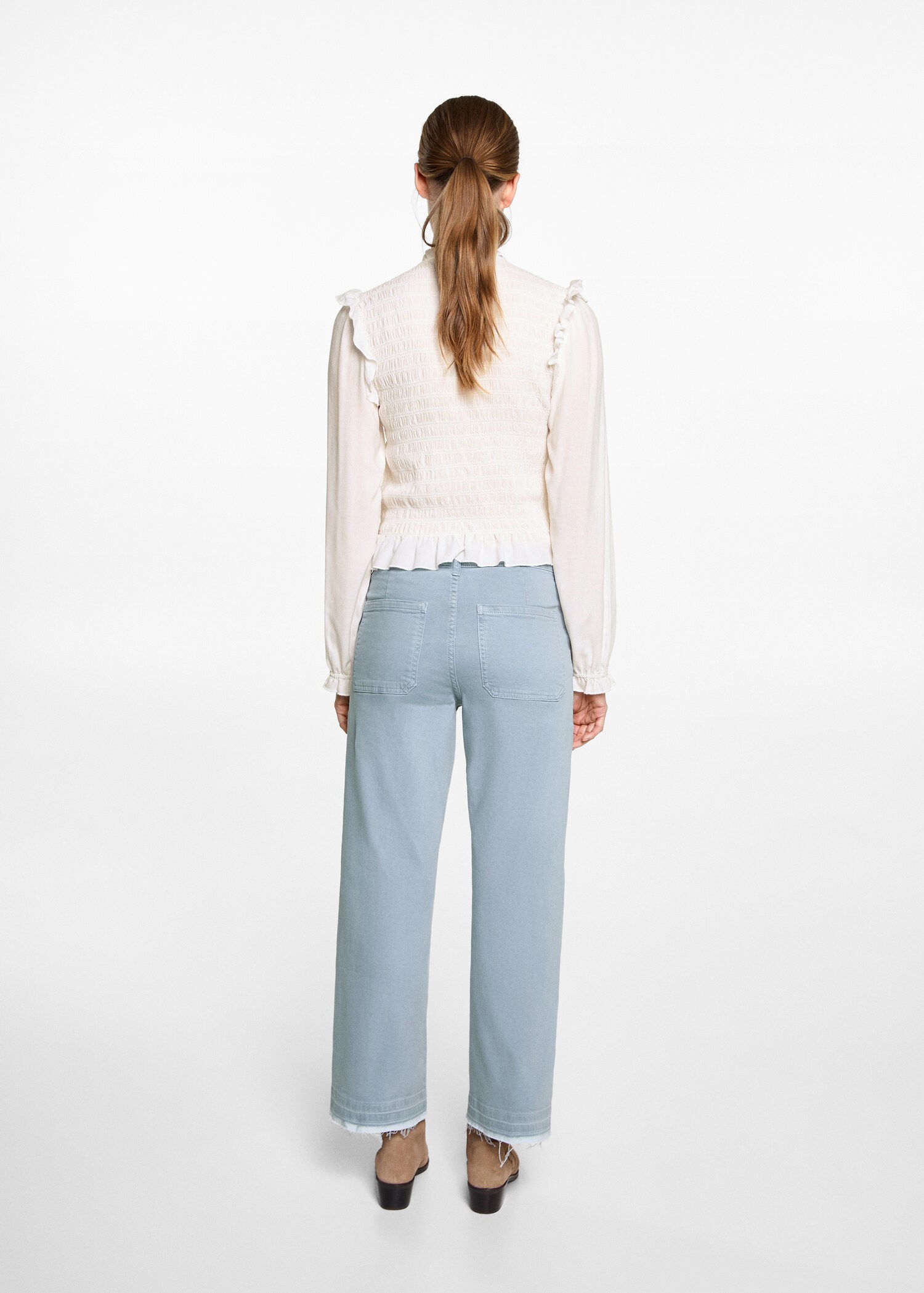 Culotte jeans with pockets - Reverse of the article