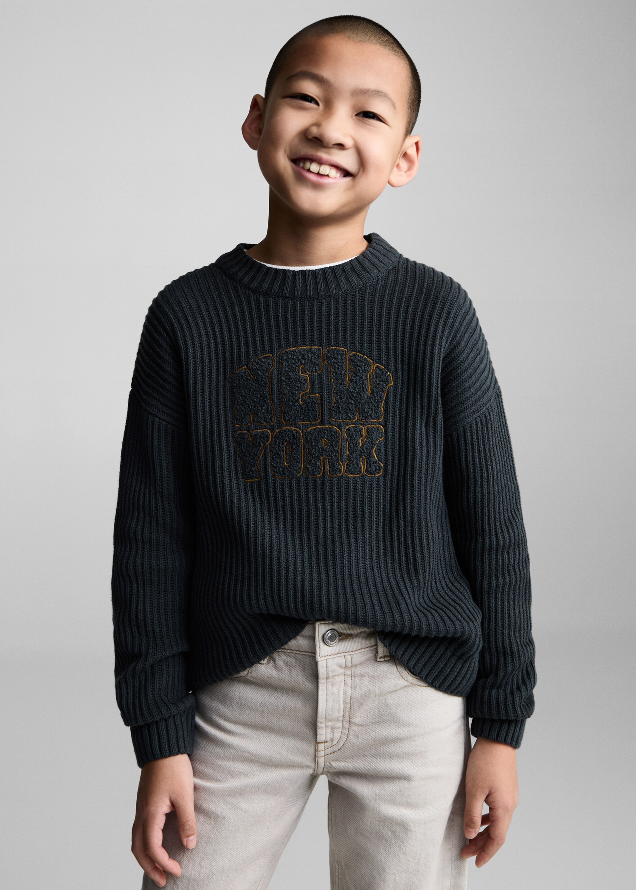 Message knitted sweater - Medium plane