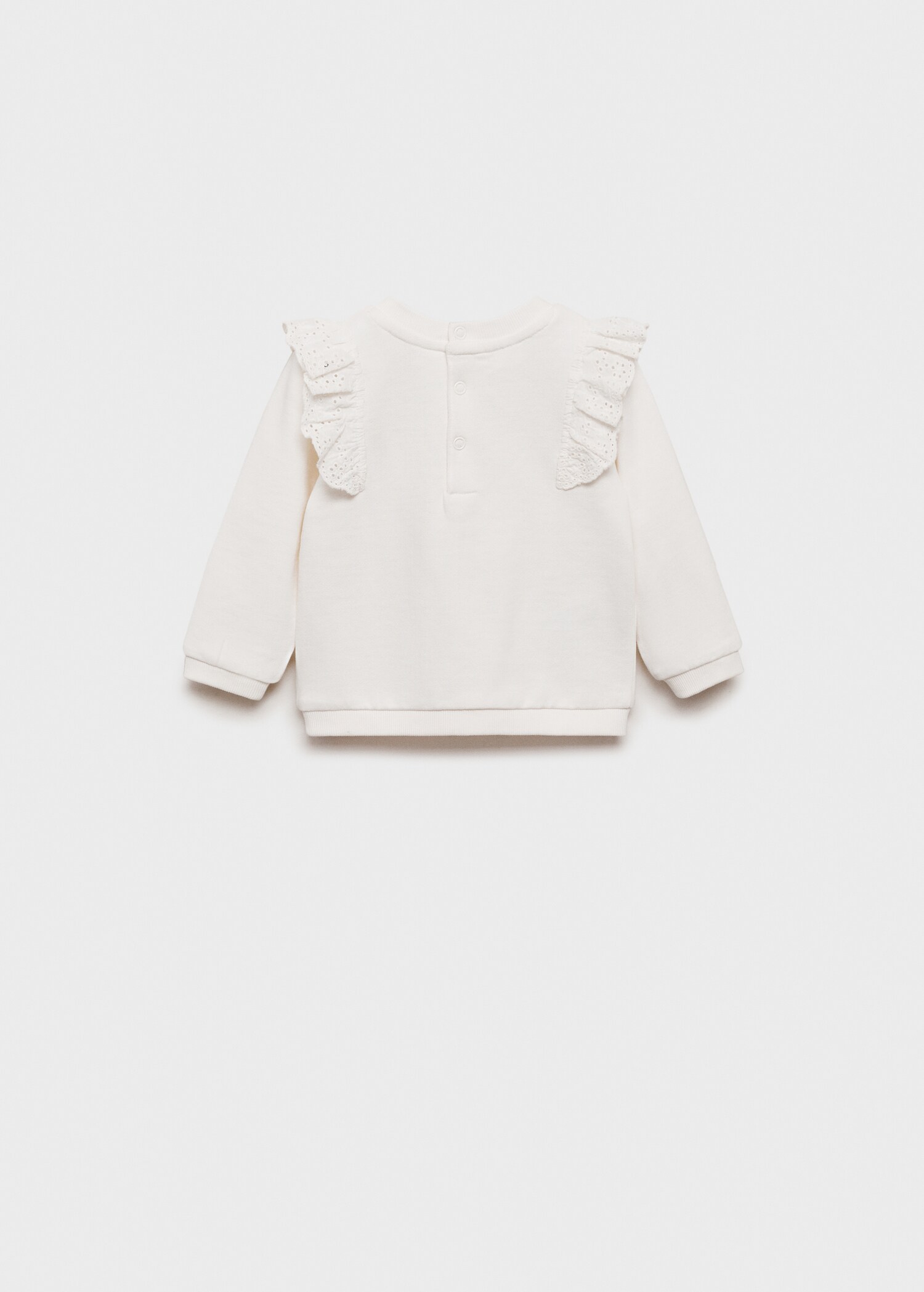Sudadera bordada volantes - Reverso del artículo