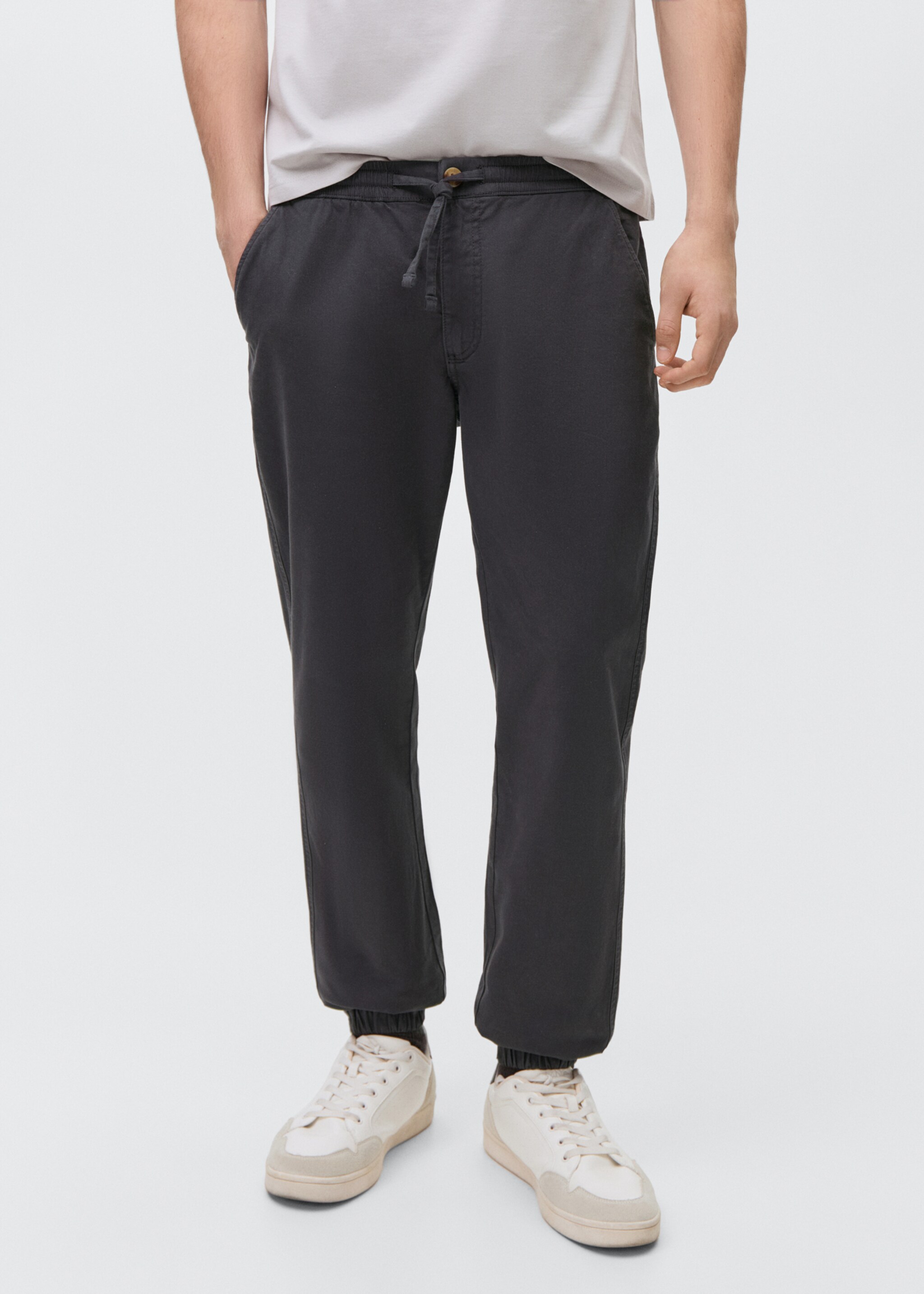Cotton jogger-style trousers - Details of the article 6