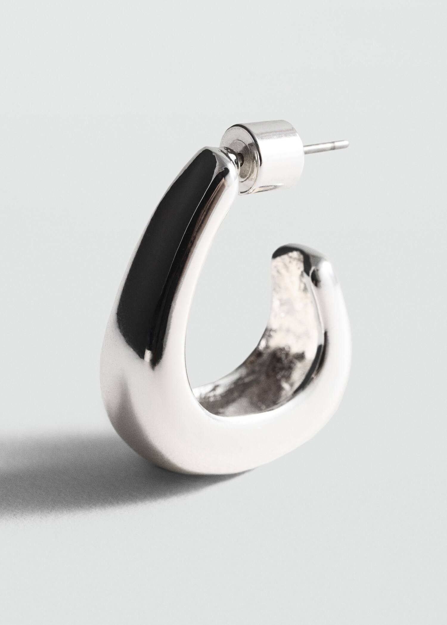 Twisted hoop earrings - Medium plane