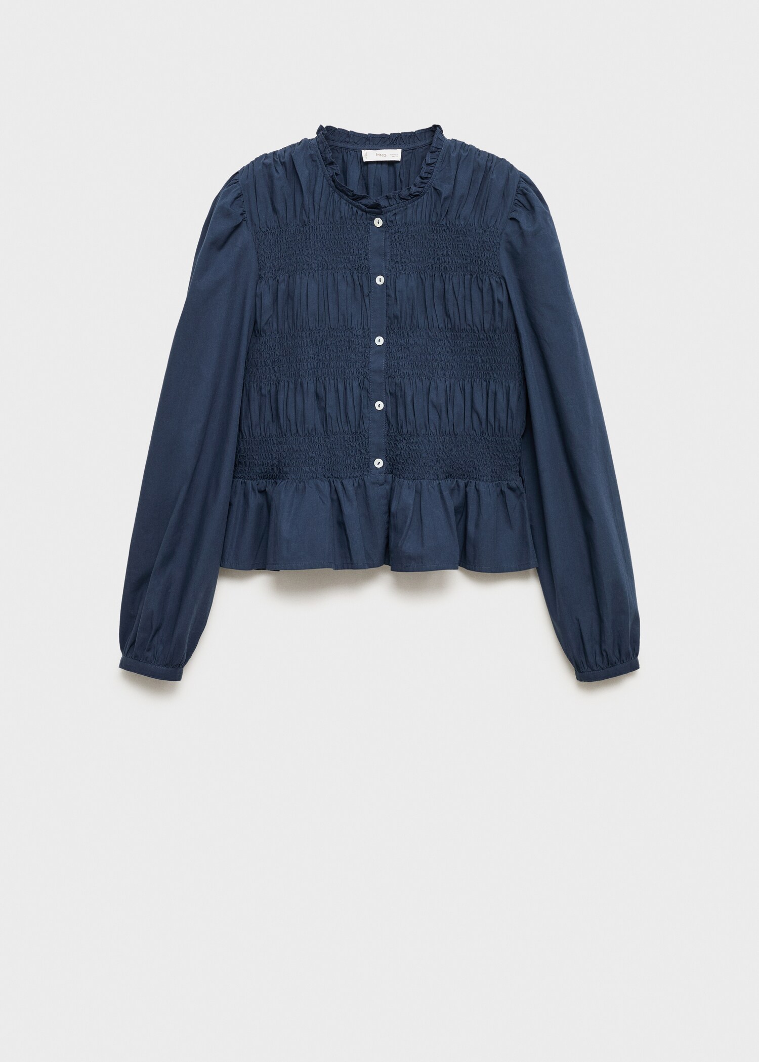 Blusa increspata volant - Articolo senza modello