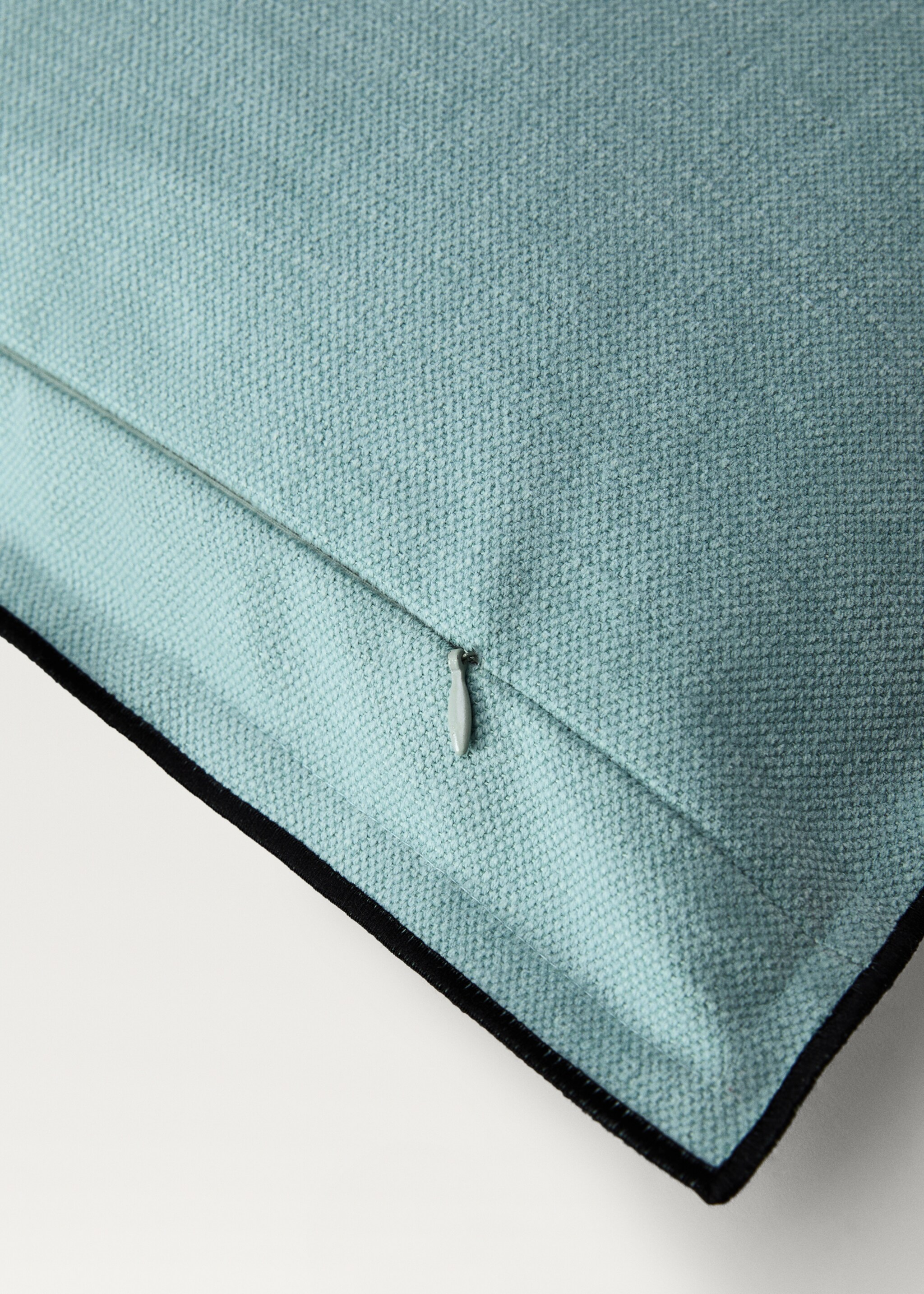 Funda cojín algodón lino overlock pestaña 40x60cm - Detalle del artículo 3