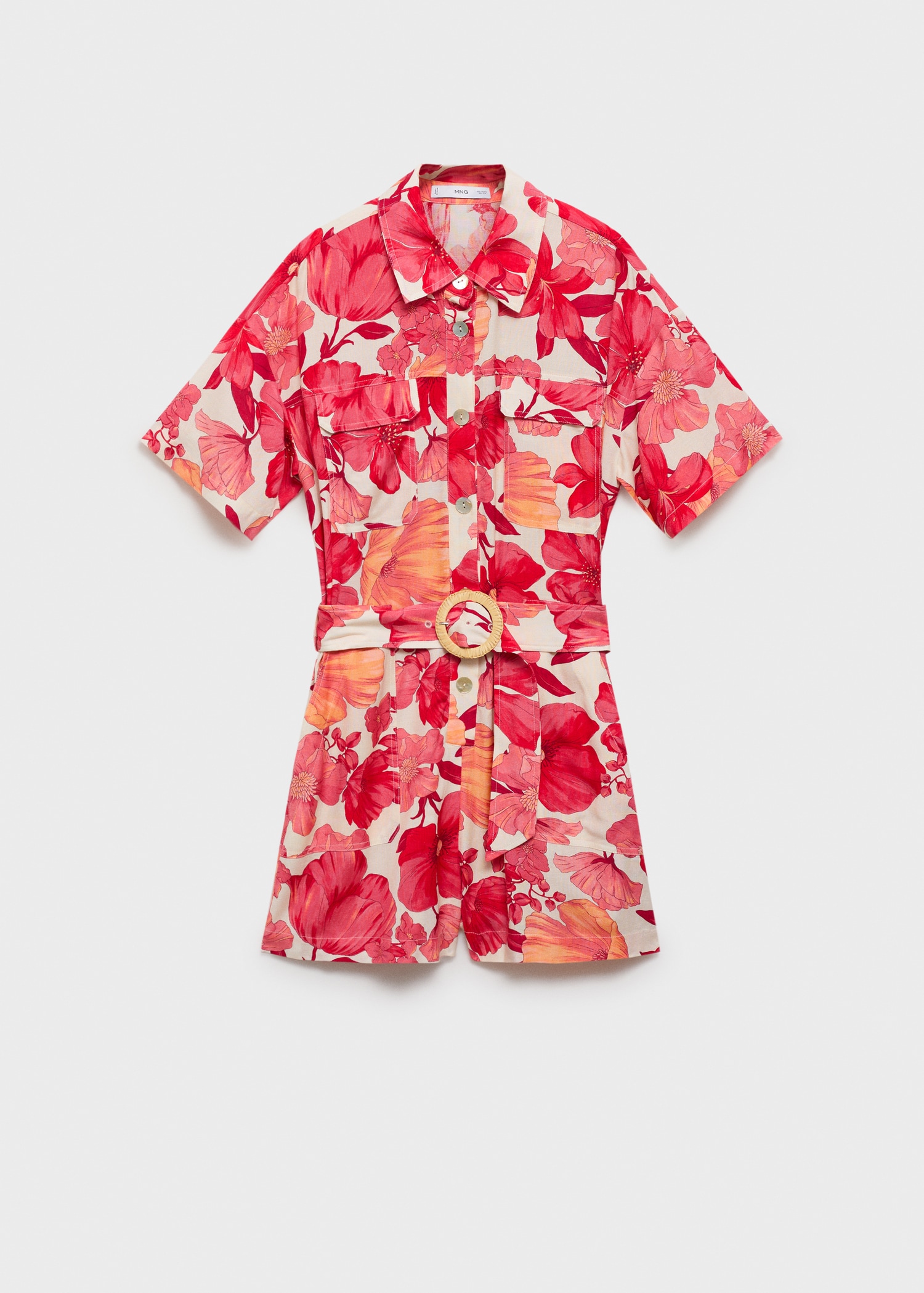 Floral-print short jumpsuit Women MANGO Taiwan area
