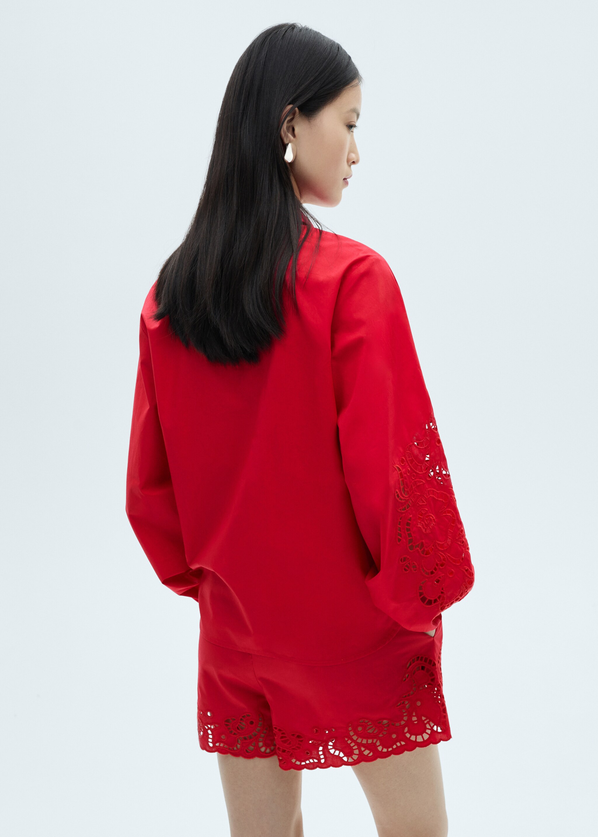 Chemise coton détails ajourés - Verso de l’article
