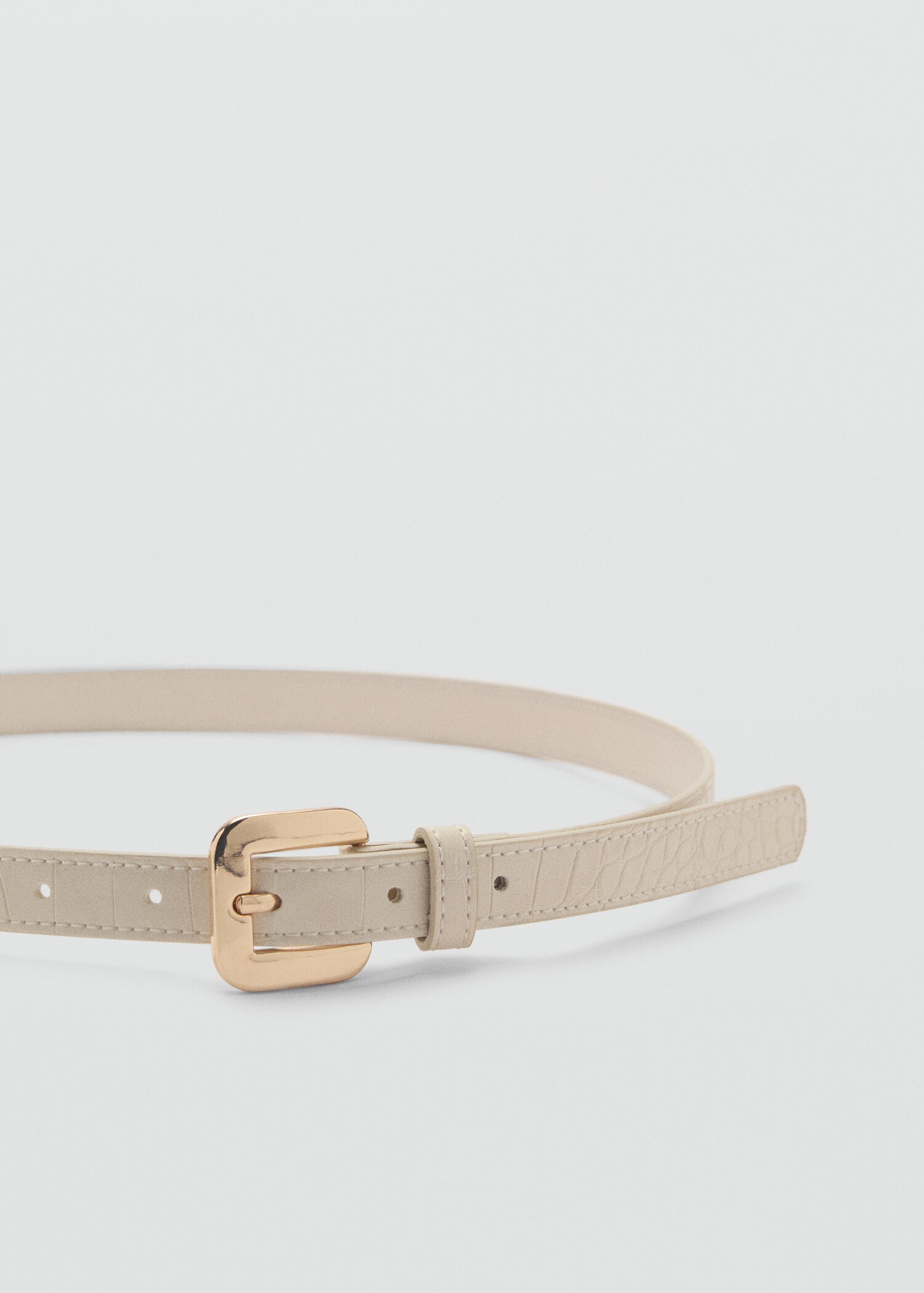 Croco leather-effect belt - Medium plane