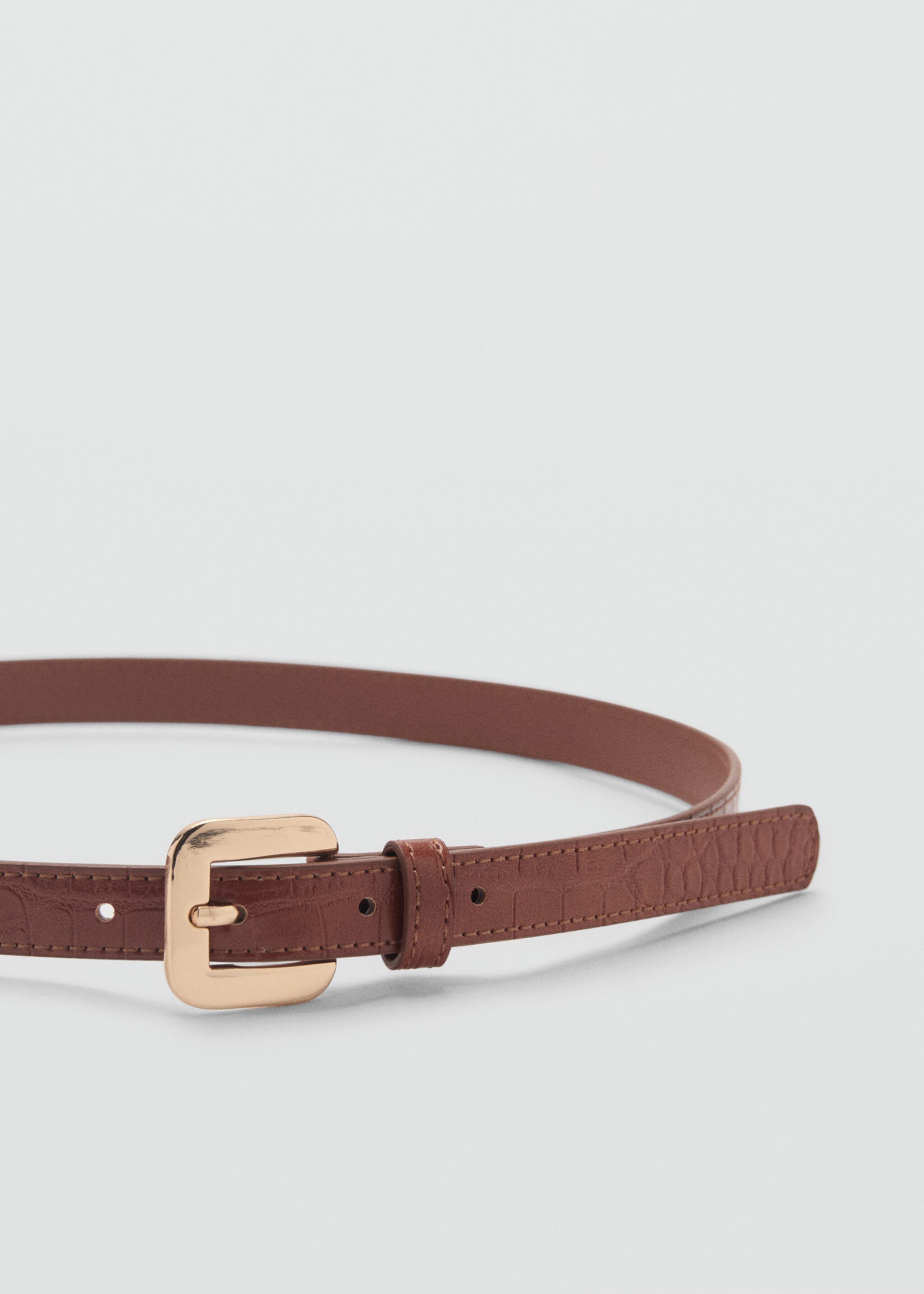 Croco leather-effect belt - Medium plane