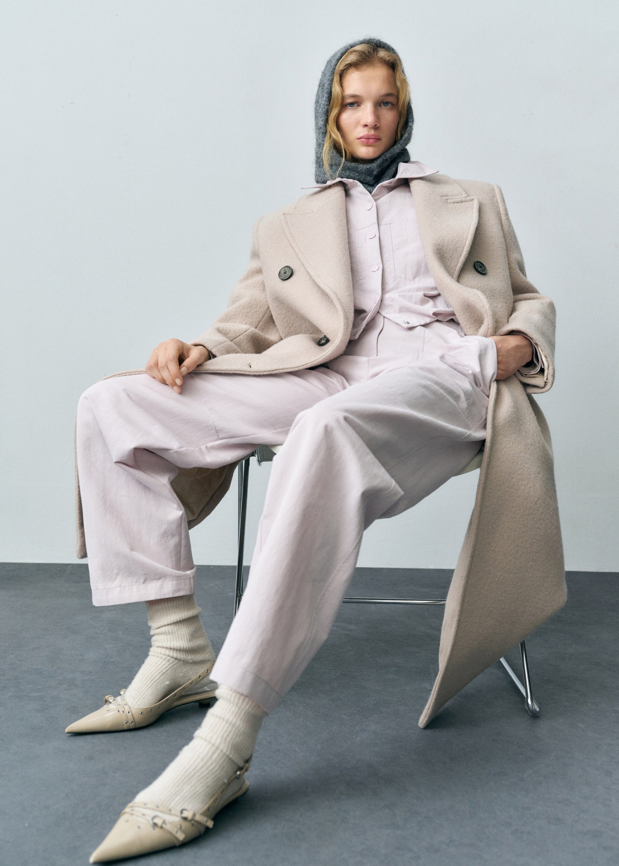 Wide-leg trousers with decorative seams - Details of the article 2