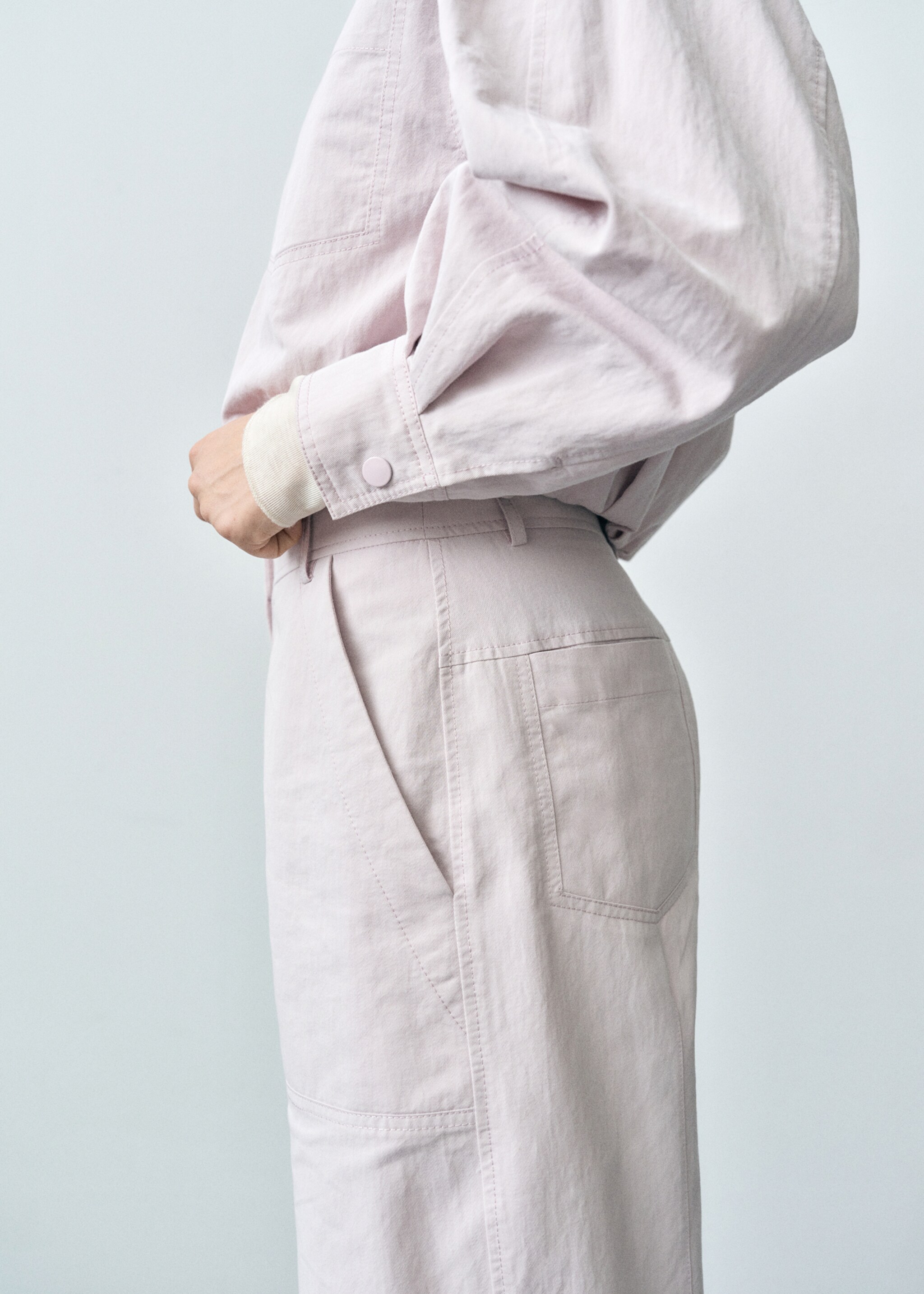 Wide-leg trousers with decorative seams - Details of the article 6