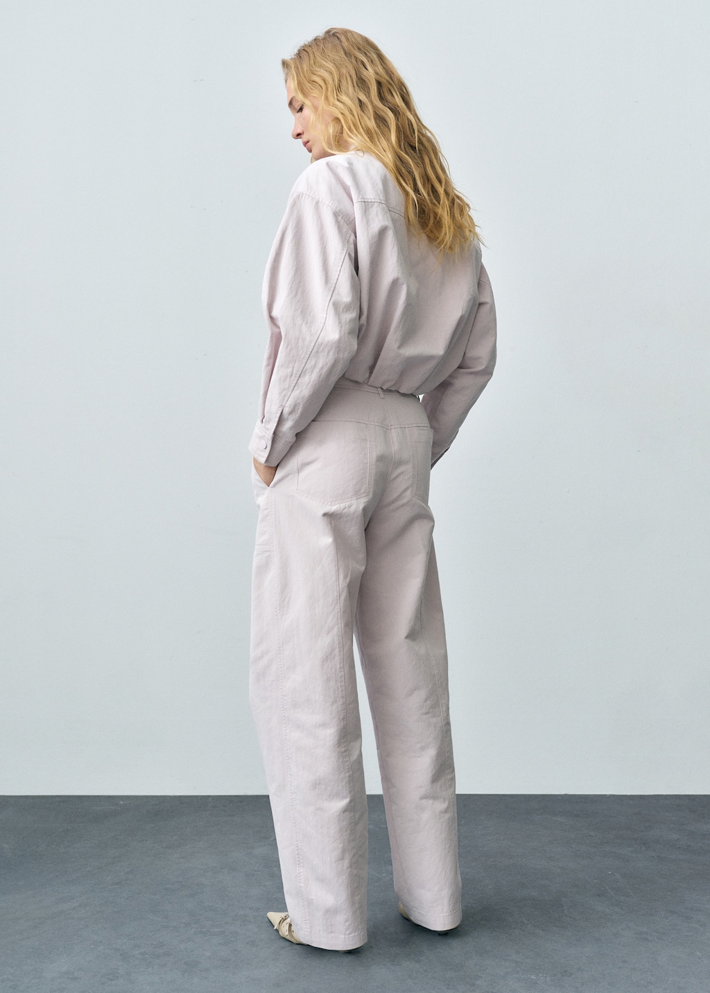 WIDE LEG PANTS HEATHER GREY – SPRWMN