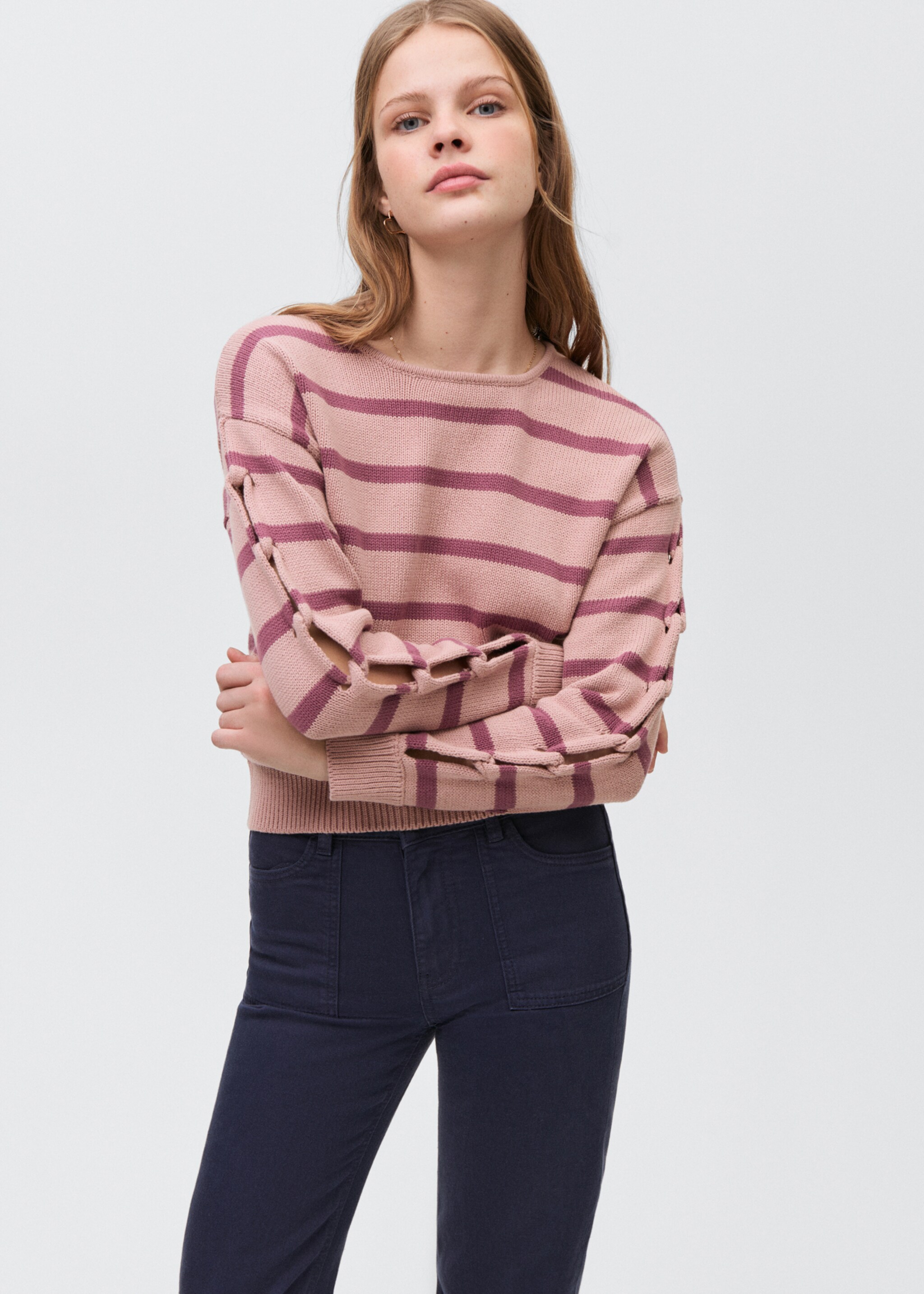 Pullover maglia a righe - Piano medio