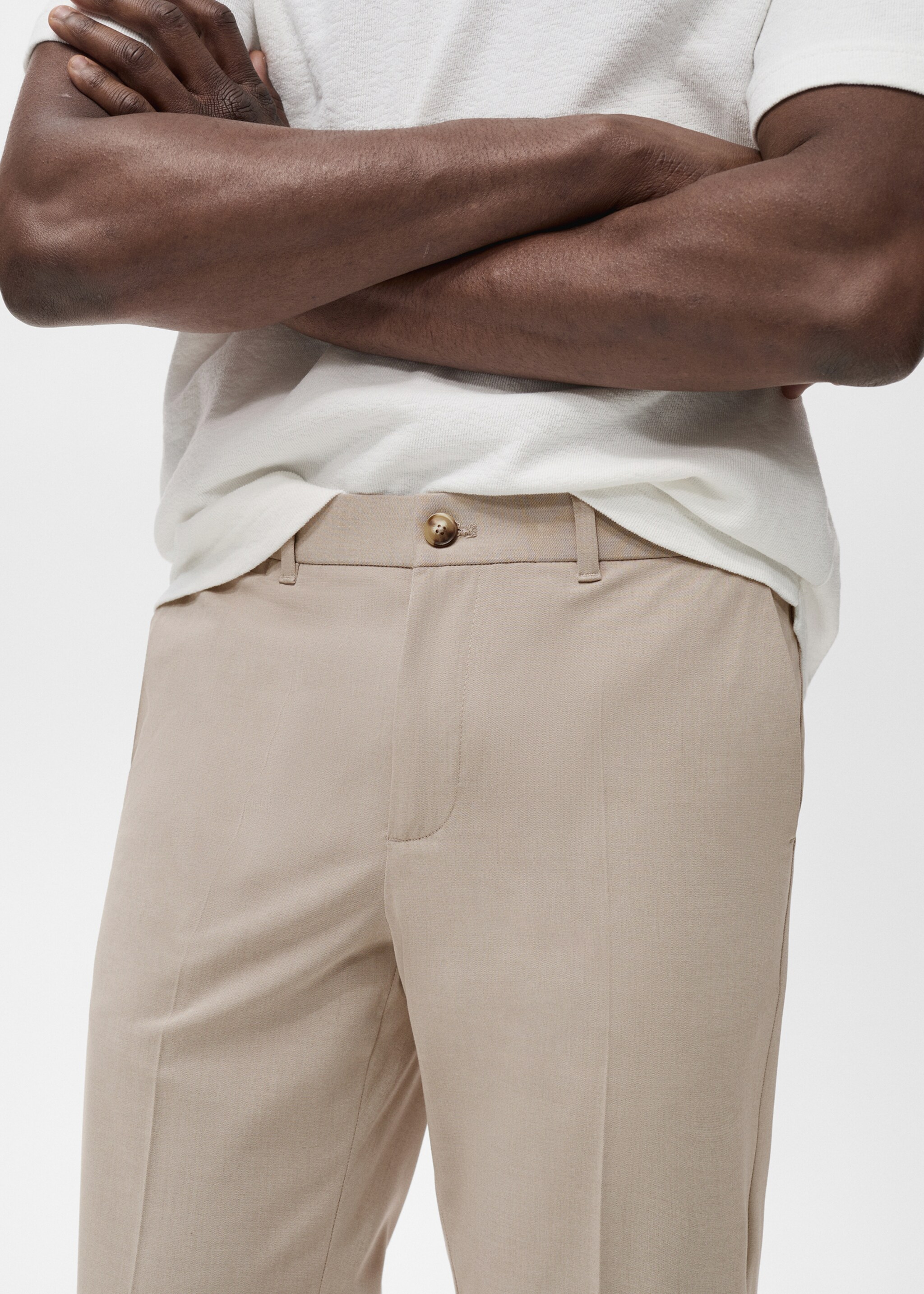 Bologna slim cropped comfort stretch trousers - Details of the article 1