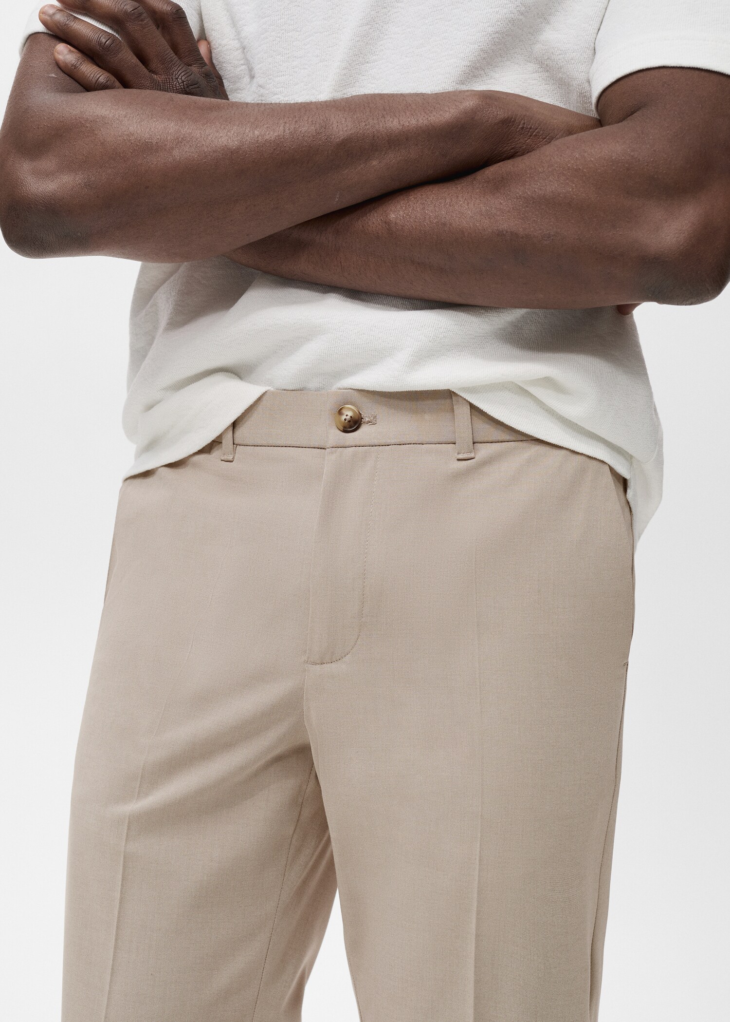 Bologna slim cropped comfort stretch trousers - Details of the article 1