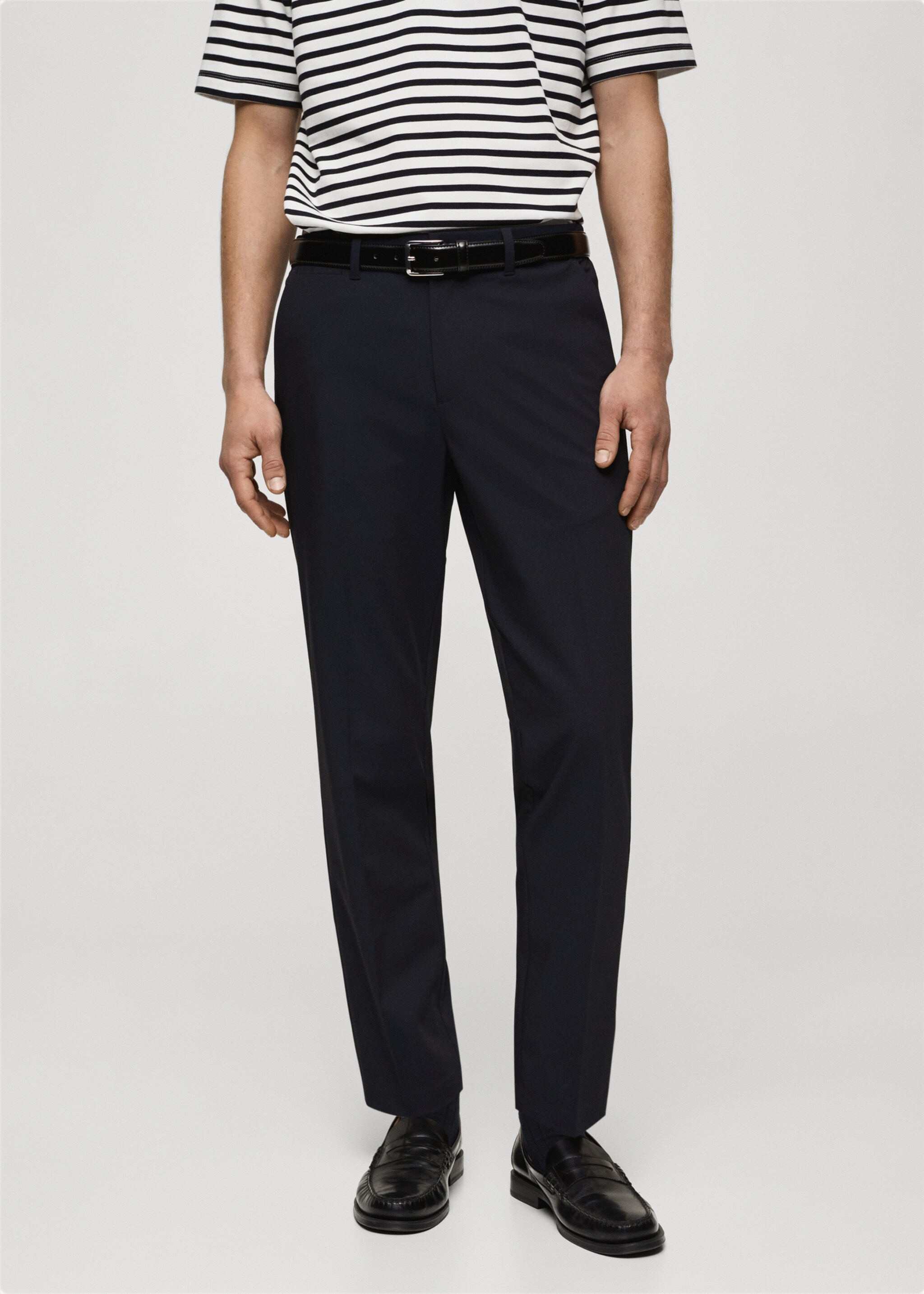 Pantalon Bologna slim-fit cropped comfort stretch - Plan moyen