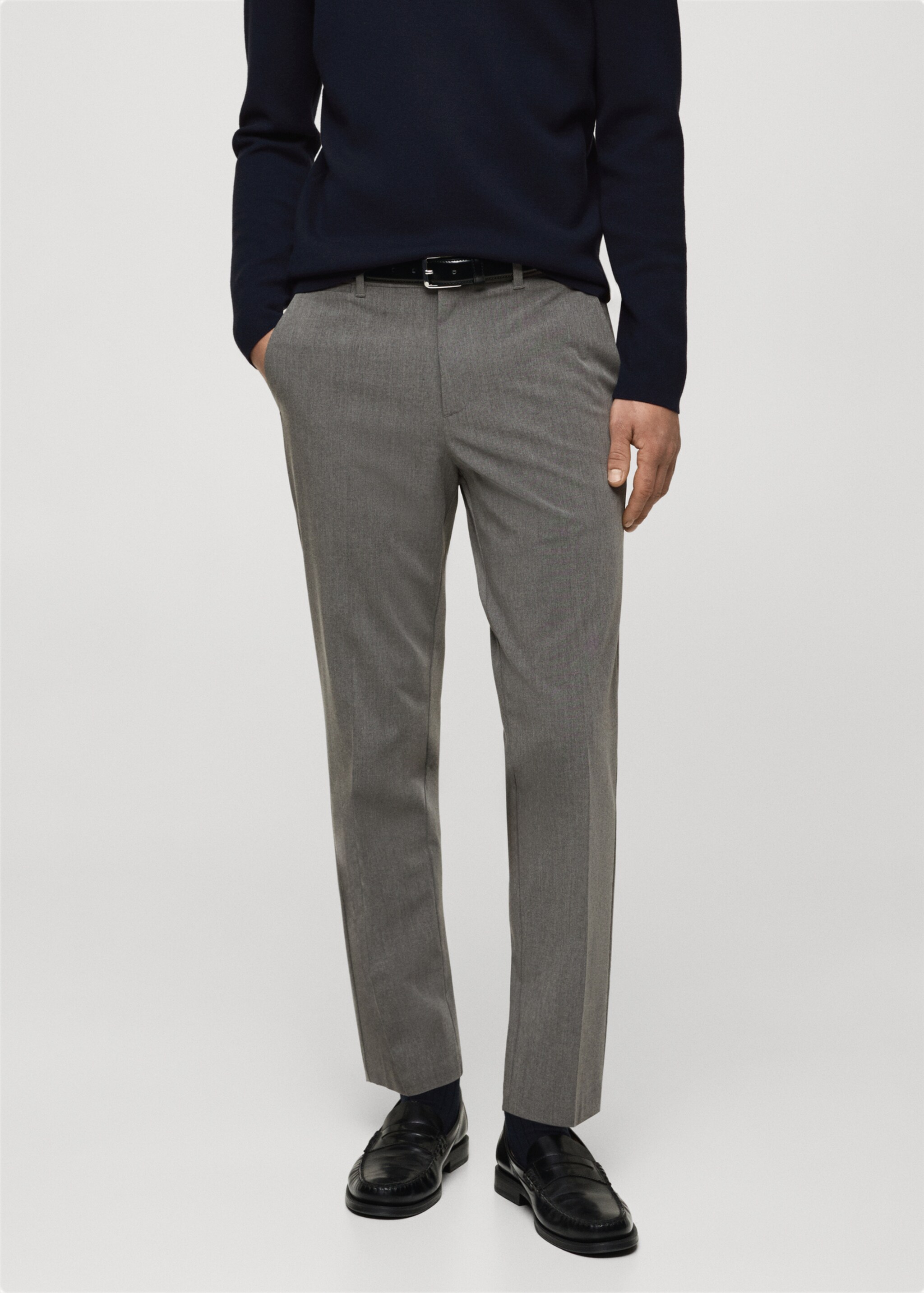 Pantalon Bologna slim-fit cropped comfort stretch - Plan moyen