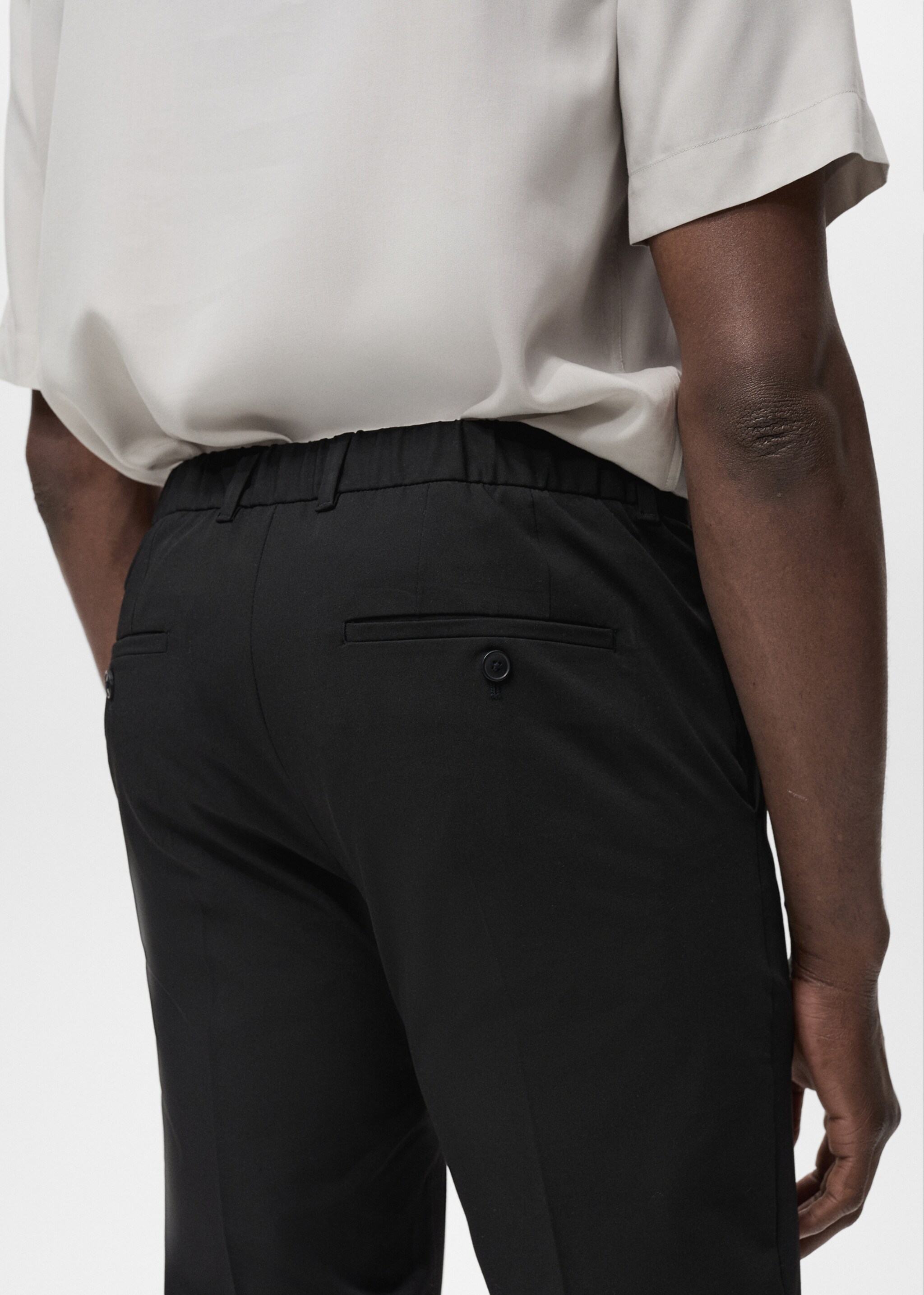 Bologna slim cropped comfort stretch trousers - Details of the article 2
