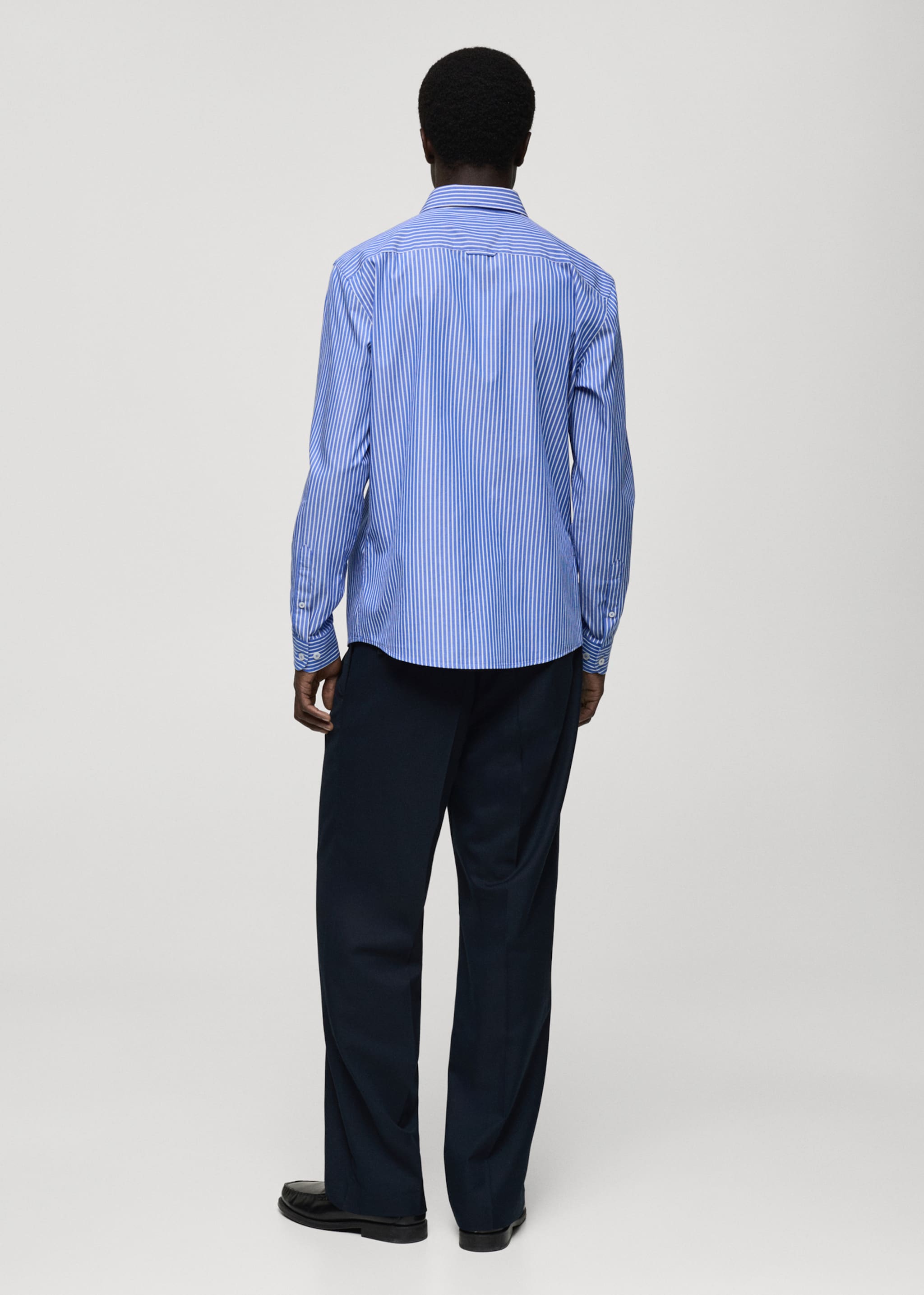 Camisa 100% algodón rayas regular fit - Reverso del artículo