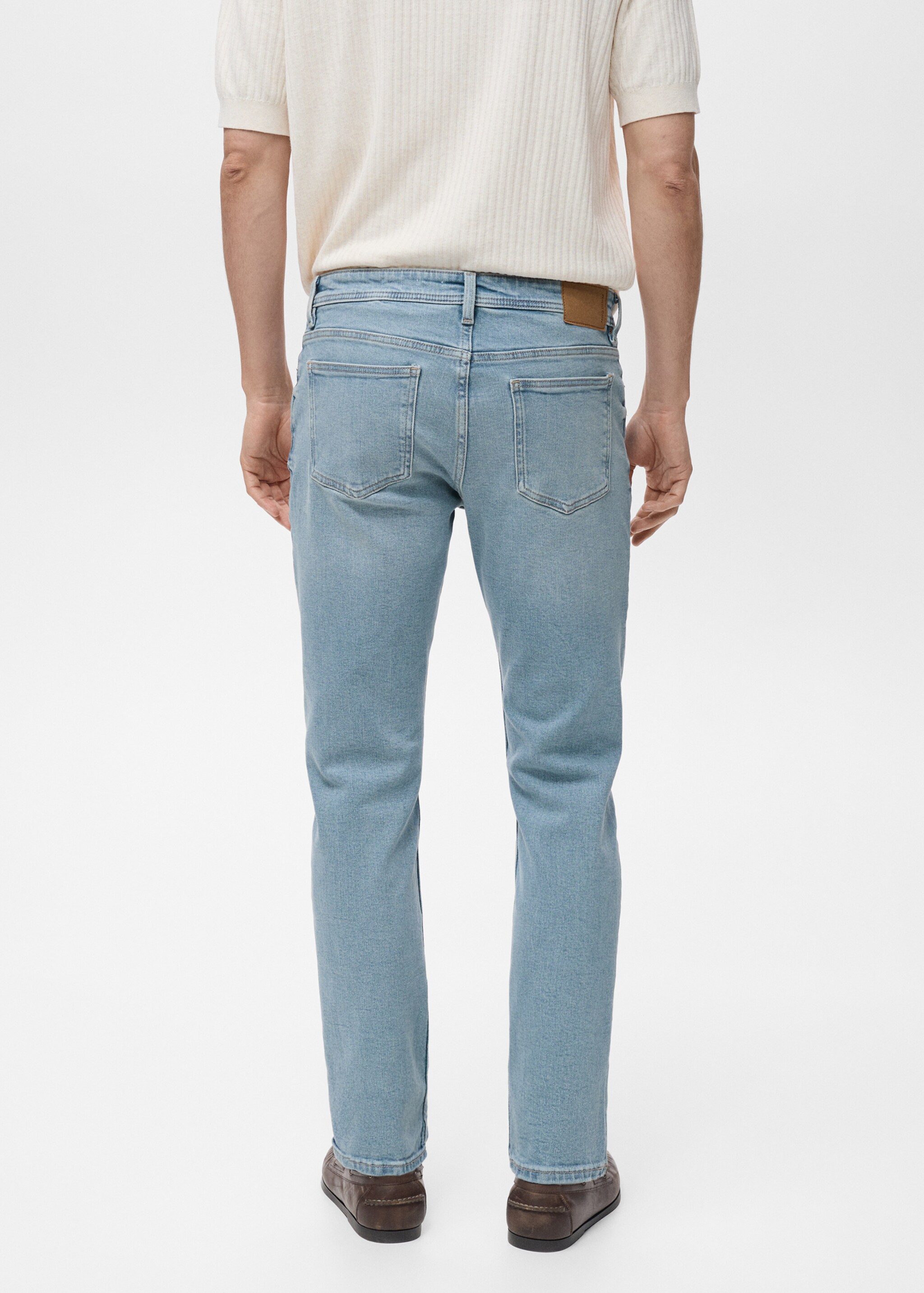 Jan slim-fit jeans with frayed effect - Reverse of the article