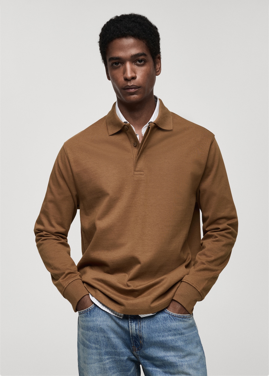 100% cotton polo sweatshirt