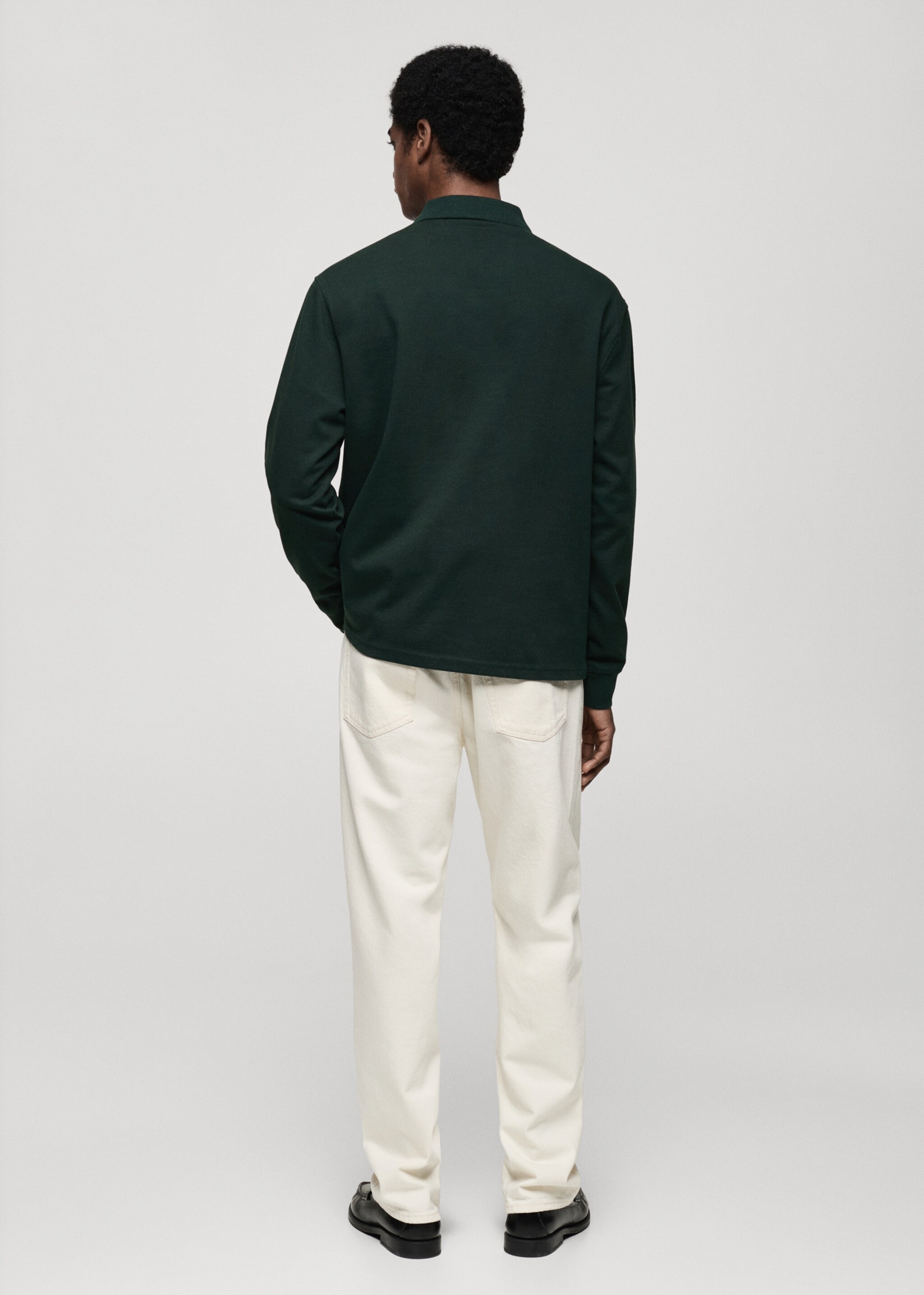 Polosweatshirt 100% katoen - Achterkant van het artikel