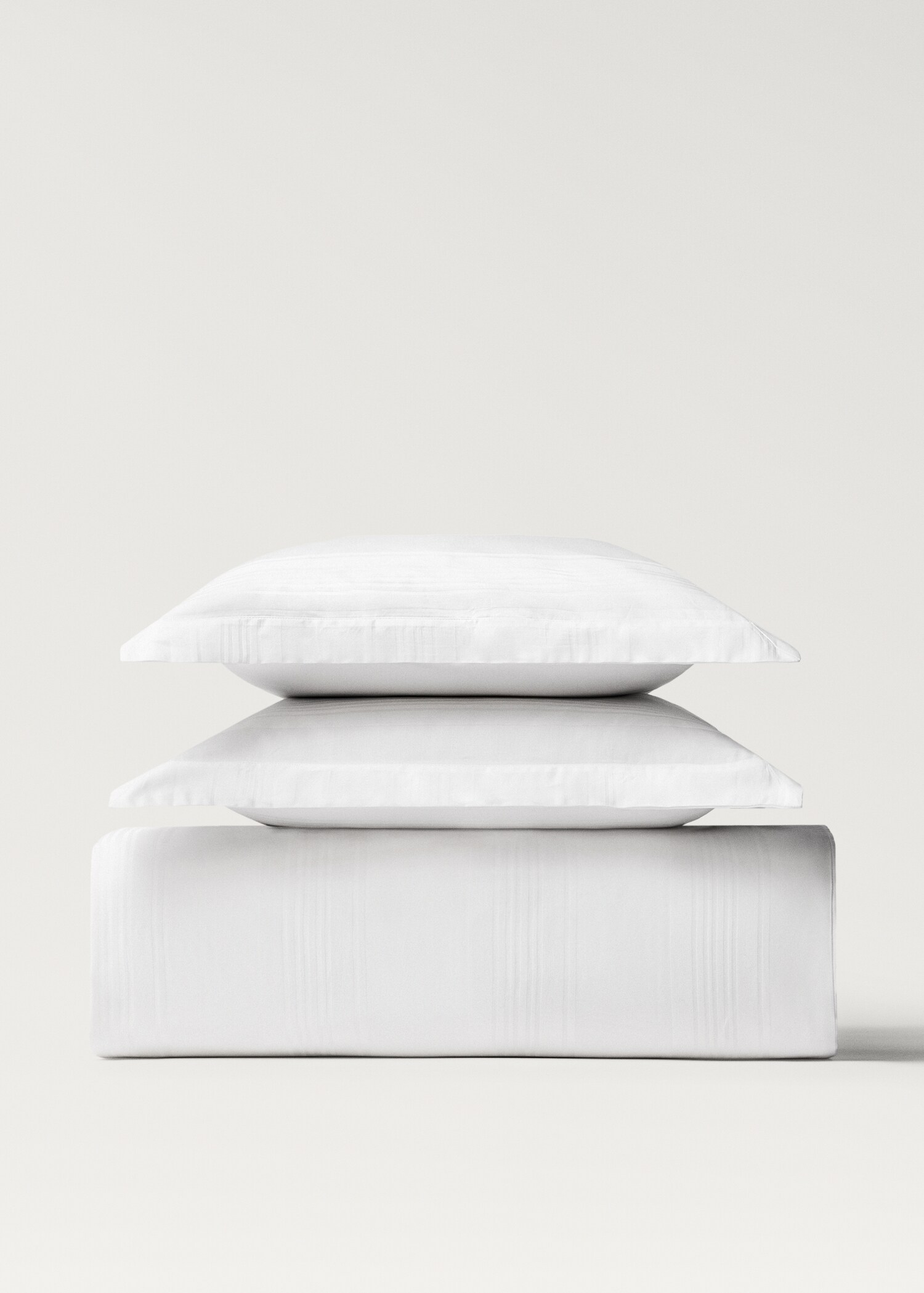 Cotton sateen 300 thread count striped duvet cover for 135/140 cm bed - Article without model