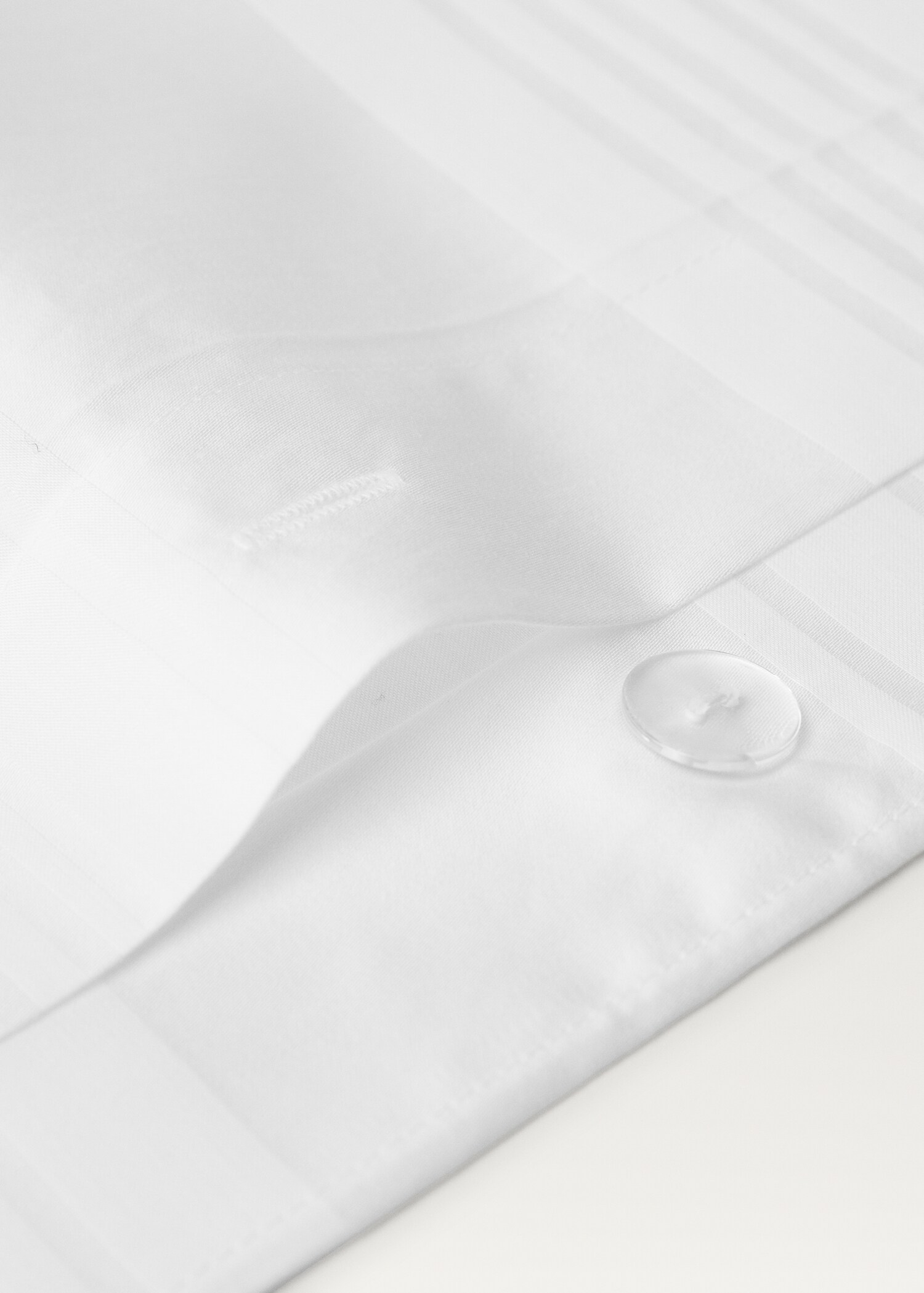 Cotton sateen 300 thread count striped duvet cover for 135/140 cm bed - Details of the article 1