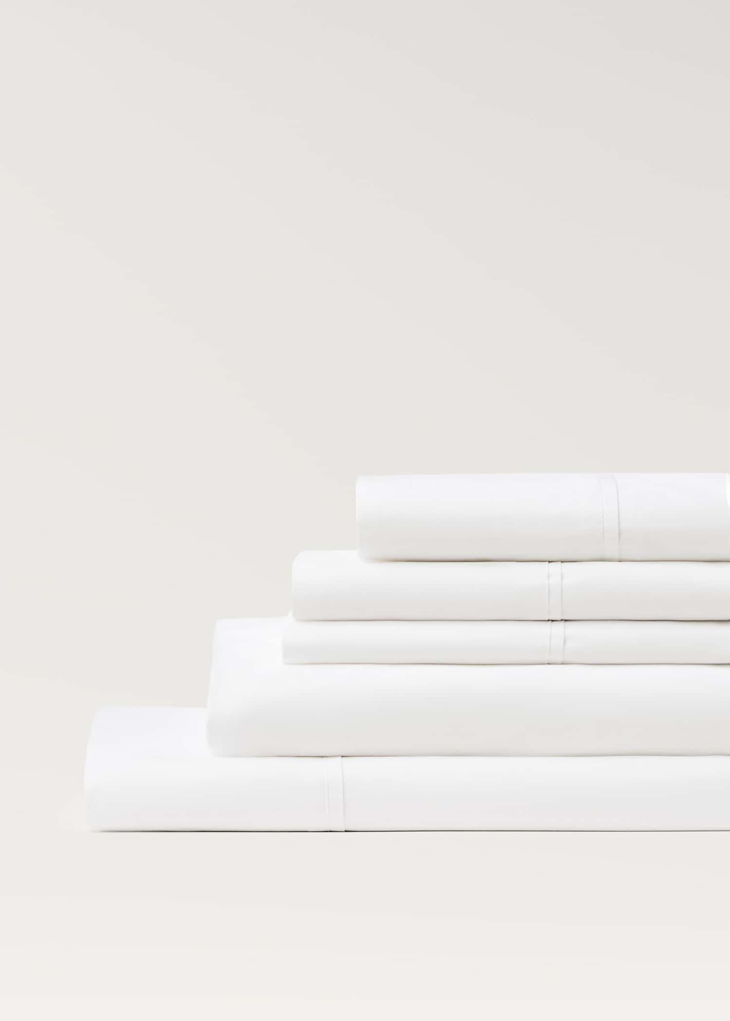 Drap-housse en percale de coton 300 fils pour lit de 90 cm - Détail de l'article 3