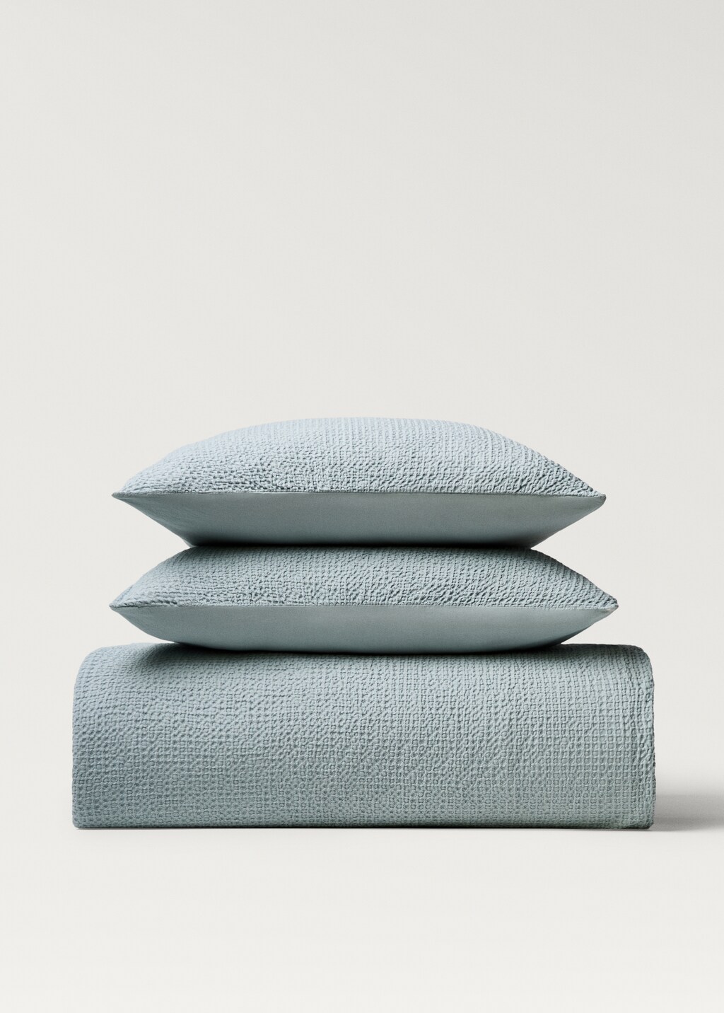 Cotton percale waffle duvet cover for 180/200 cm bed