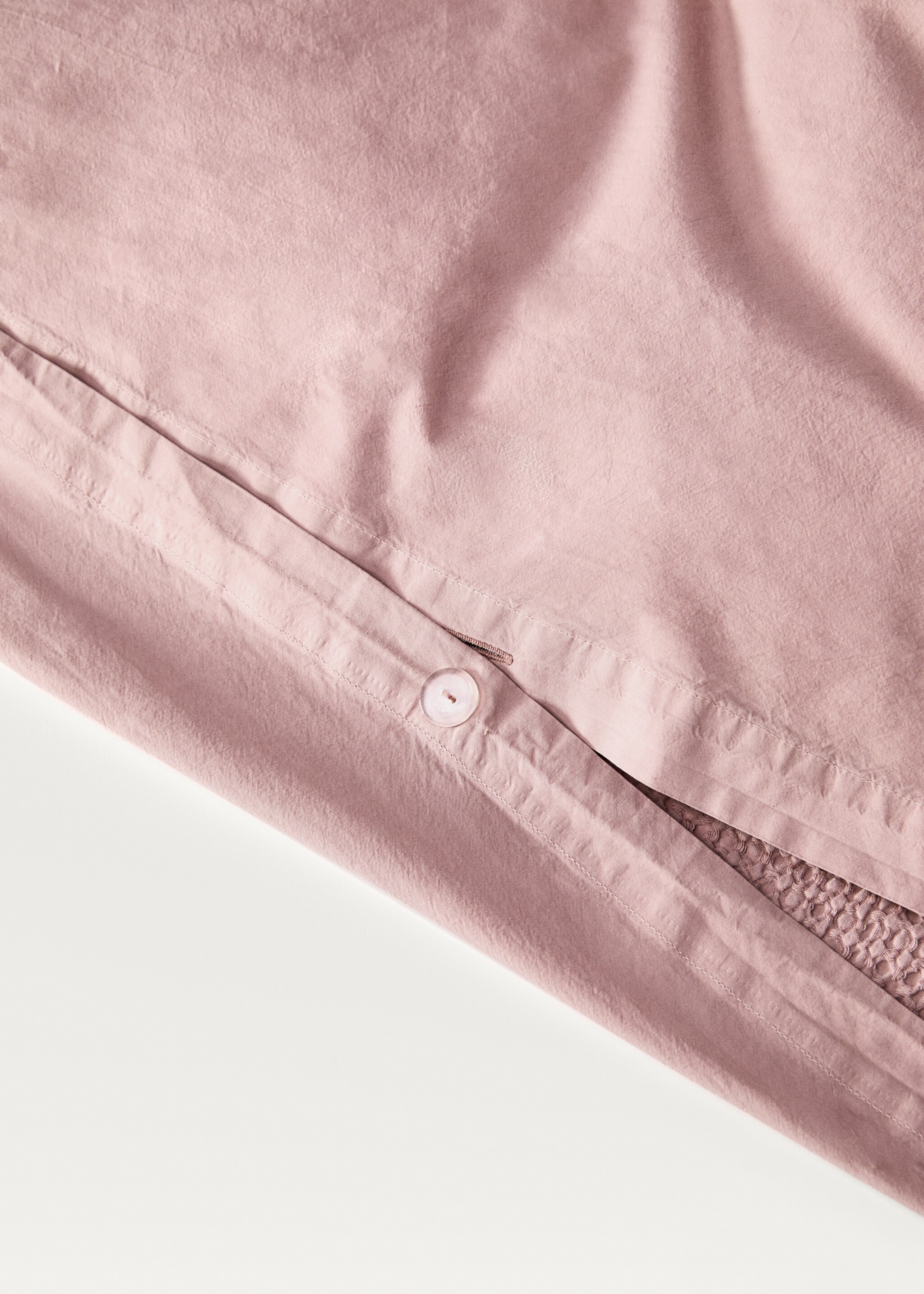 Bettbezug aus Baumwoll-Perkal in Waffel-Optik für 150/160 cm Bett - Detail des Artikels 1