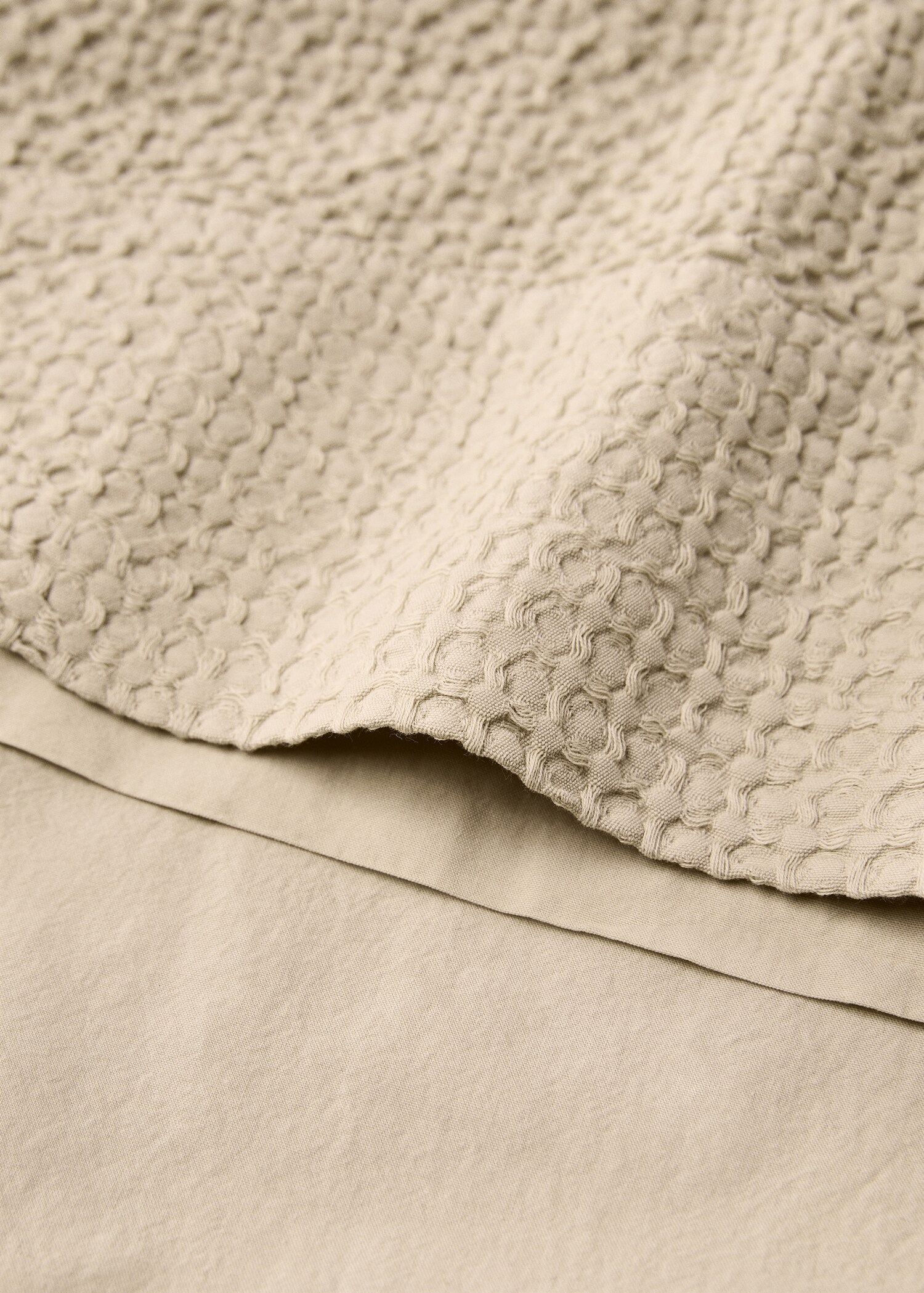 Funda almohada algodón percal waffle 45x110 cm - Detalle del artículo 1