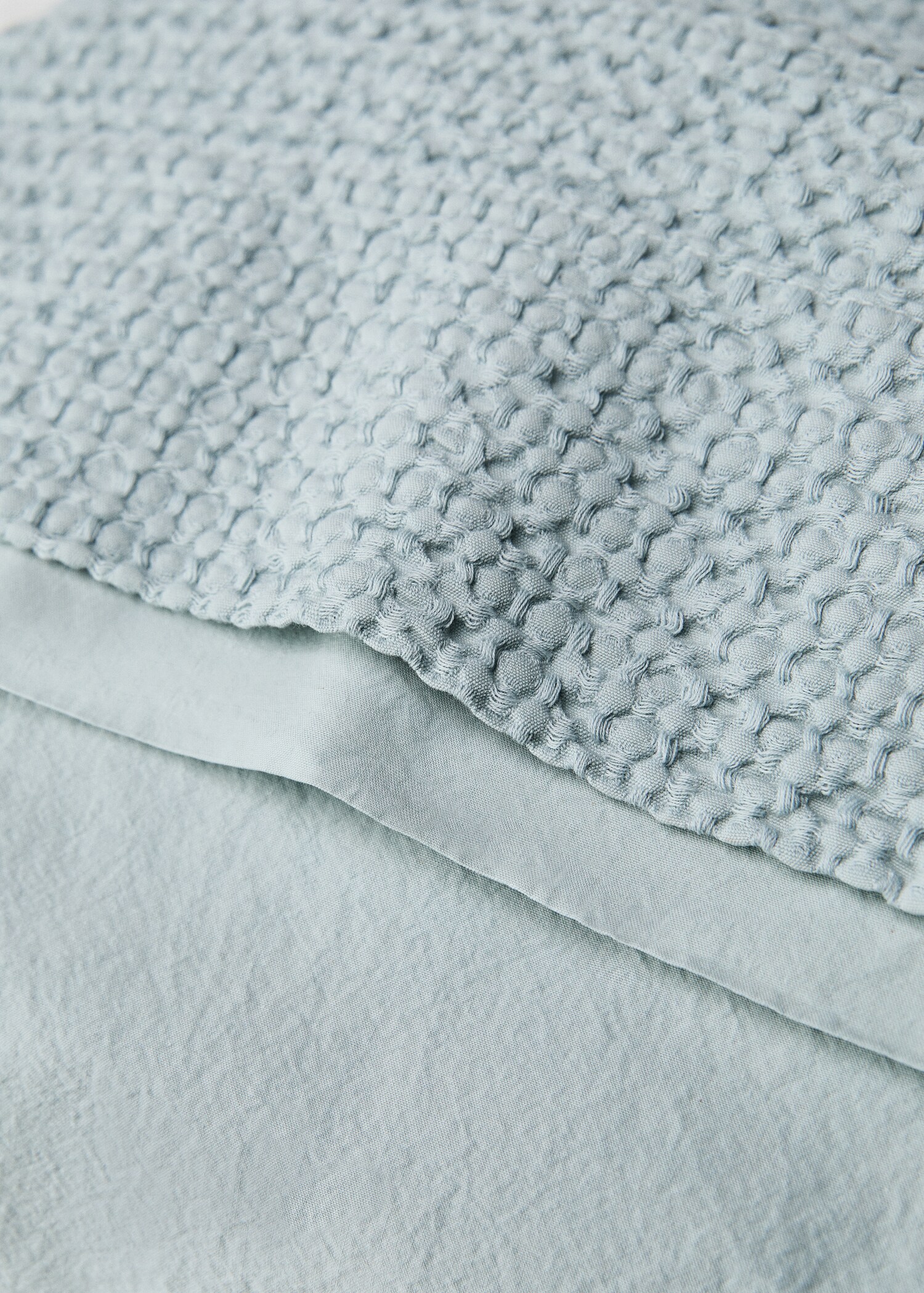 Housse d’oreiller coton percale nid d’abeille 45x110 cm - Détail de l'article 1